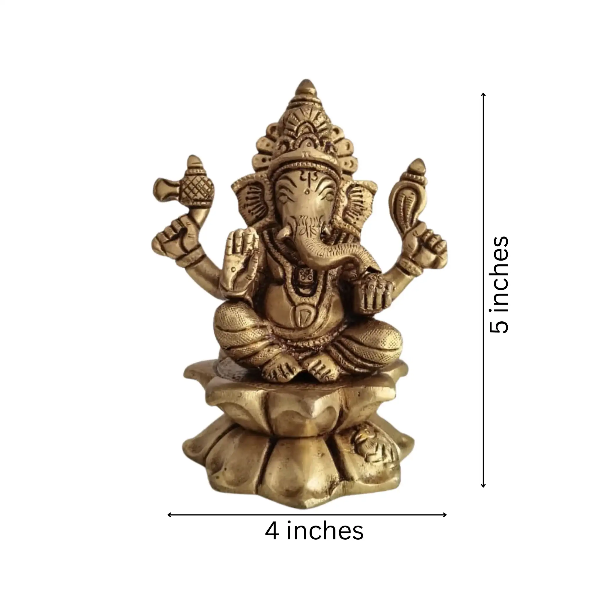 Brass Ganesha Sculpture: Symbol of Prosperity, Intellect, and Protection - Image 7