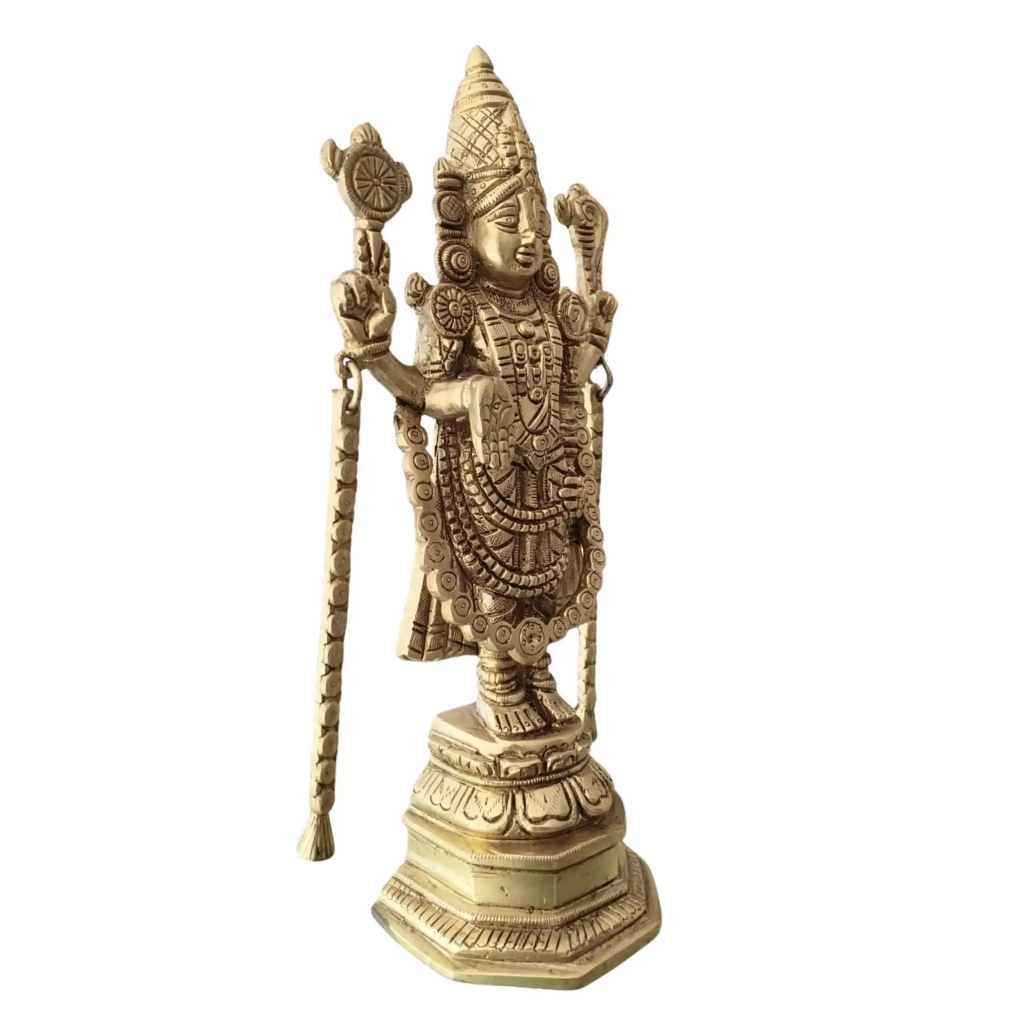 Brass Lord Venkateswara Idol (Balaji): Embodiment of Prosperity and Grace - Image 6