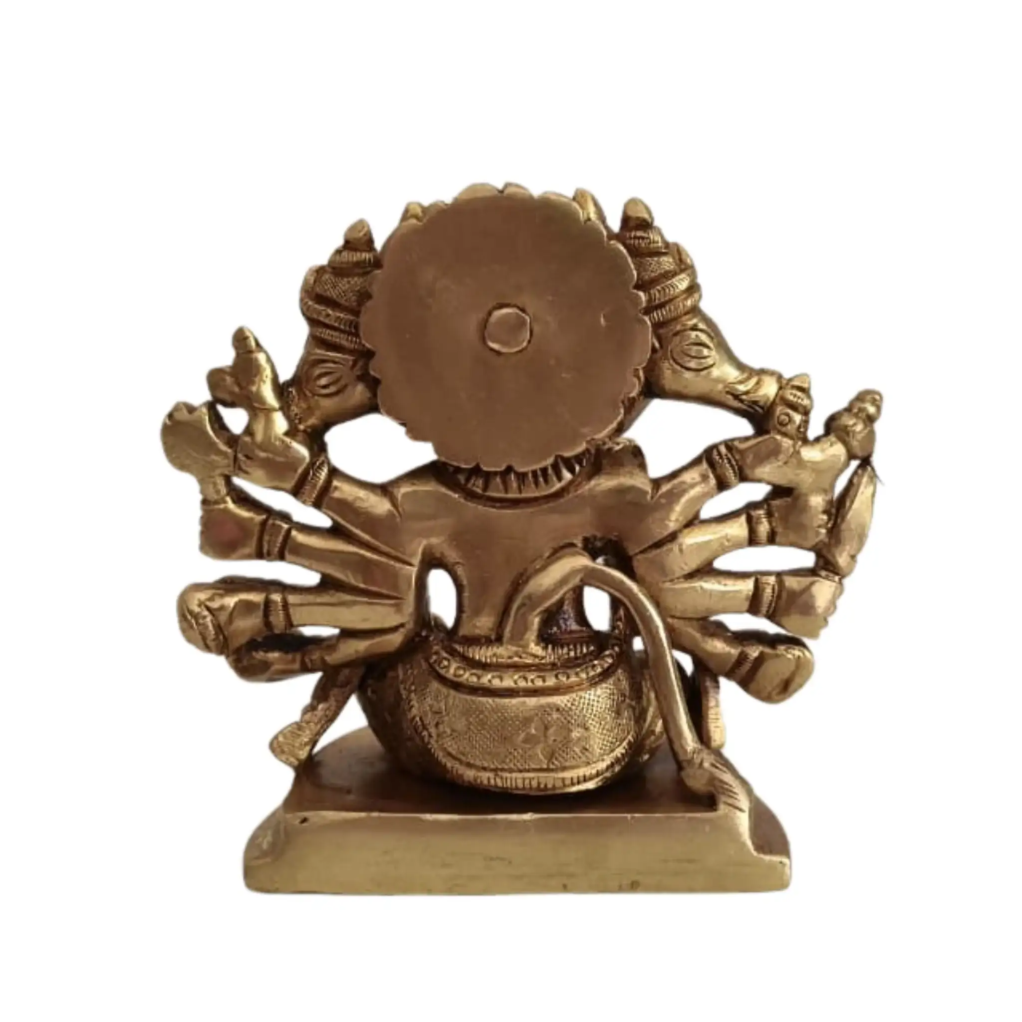 Brass Panchmukhi Hanuman Idol – Five-Faced Protector for Strength and Victory - Image 7
