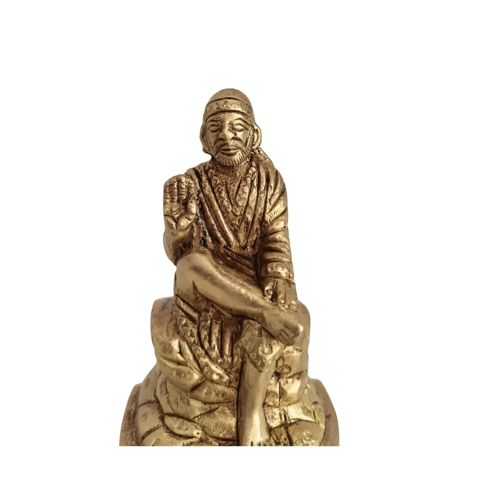 Brass Sai Baba Idol: Symbol of Love, Compassion, and Universal Faith - Image 4
