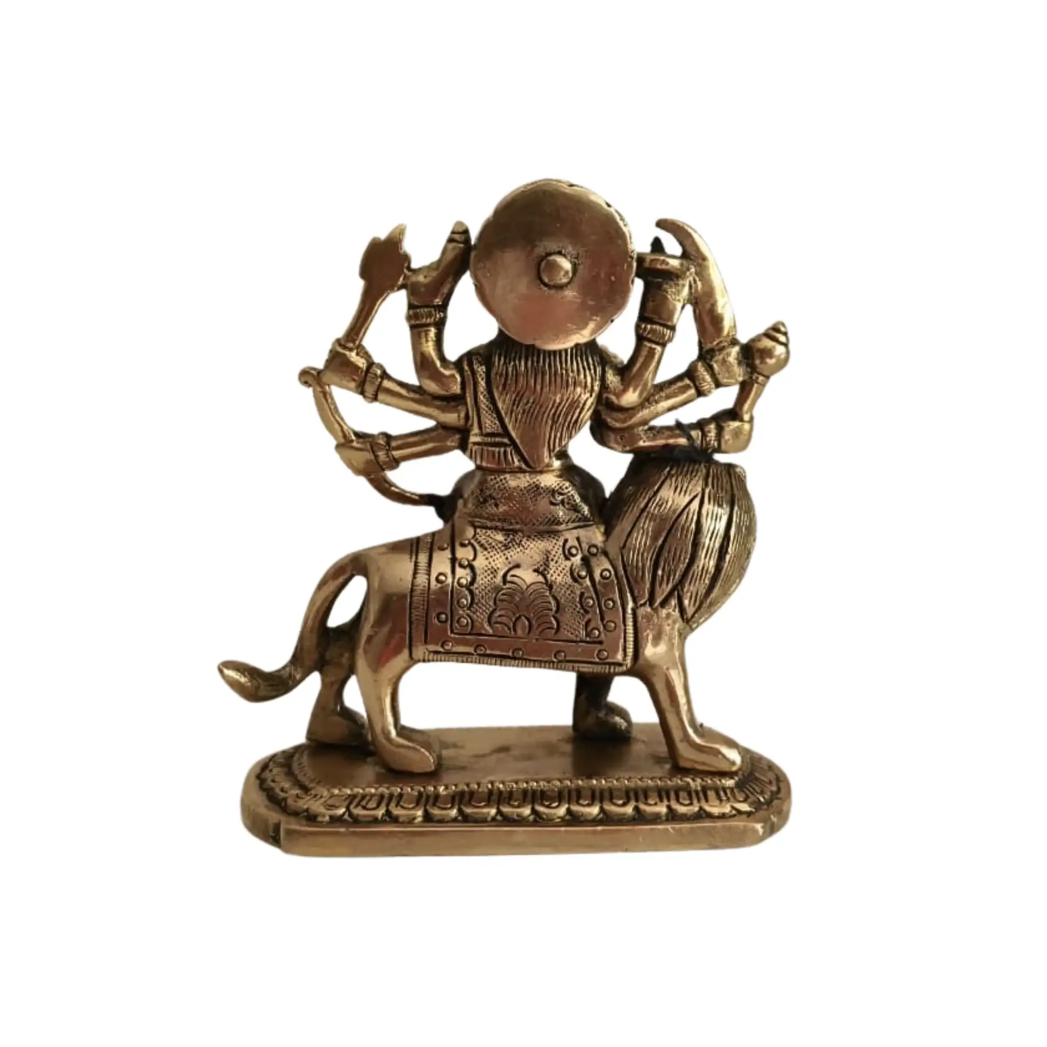 Majestic Durga Devi Brass Idol – Symbol of Divine Power and Protection - Image 5