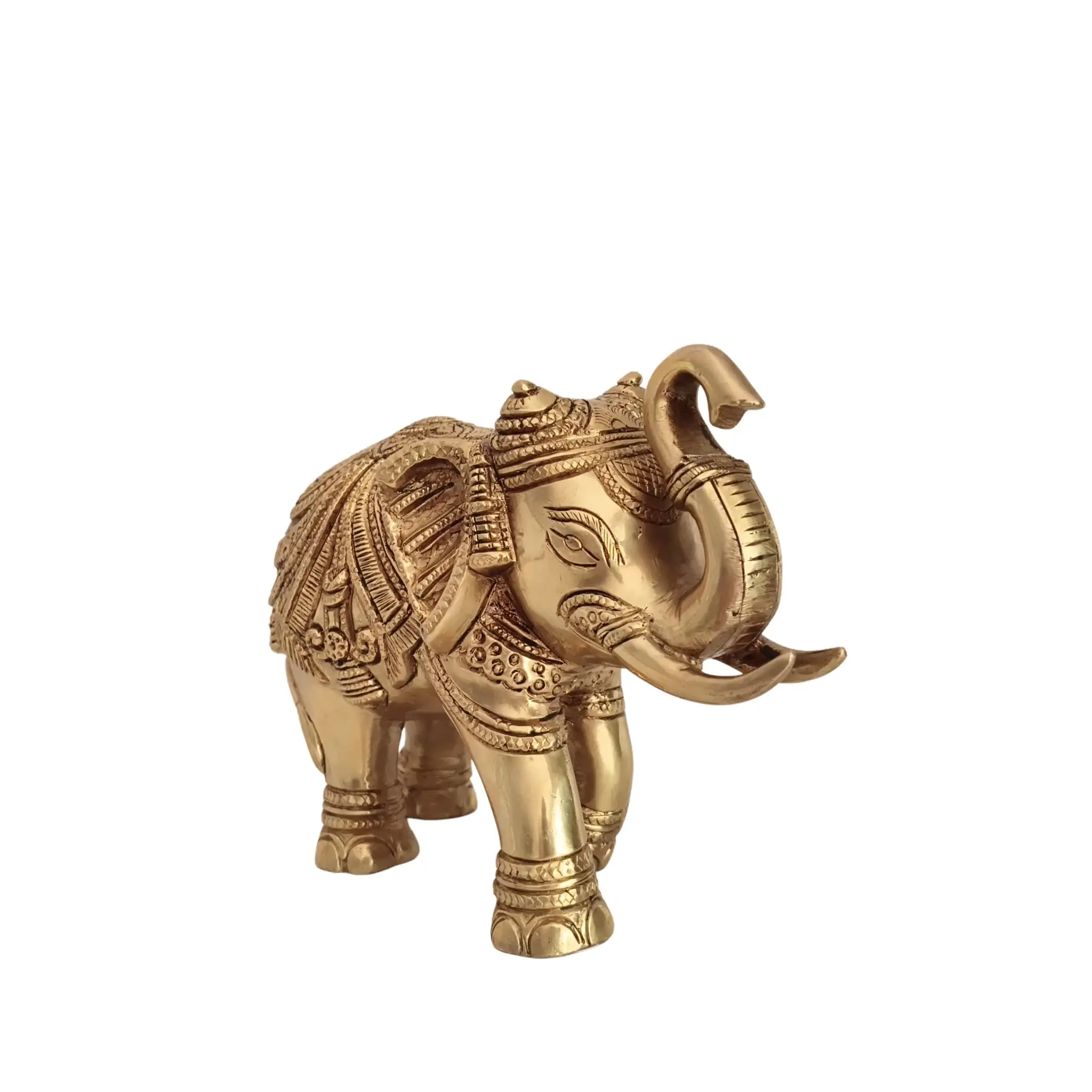 Hand-Carved Brass Elephant Statue: Symbol of Strength, Wisdom, and Good Fortune - Image 6