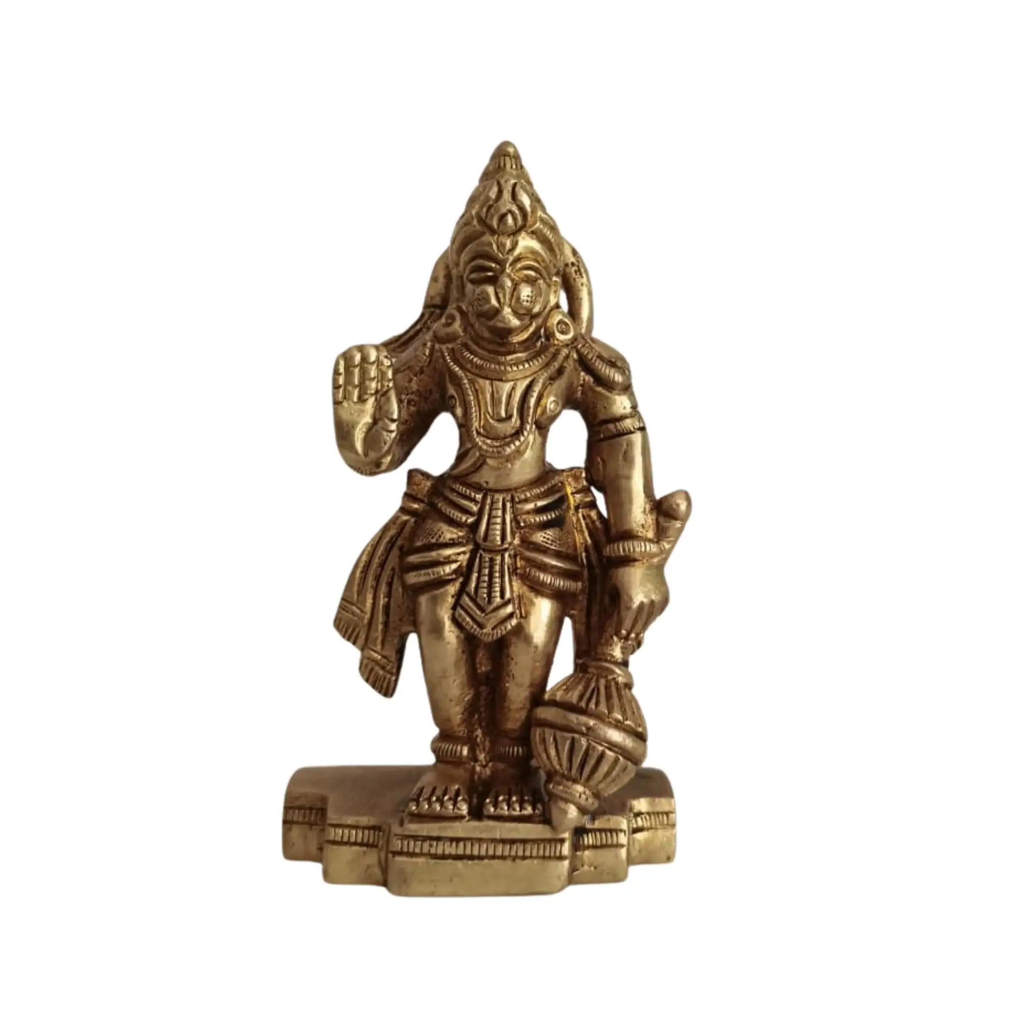 Miniature Brass Hanuman Idol  Symbol of Strength, Devotion, and Protection - Image 5