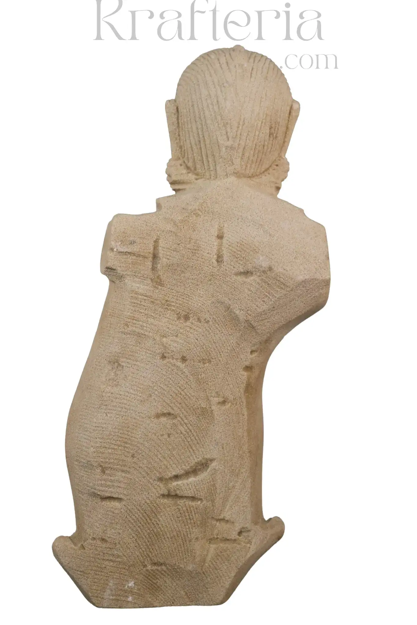 Celestial Muse - A Sandstone Sculpture of Feminine Grace - Image 9