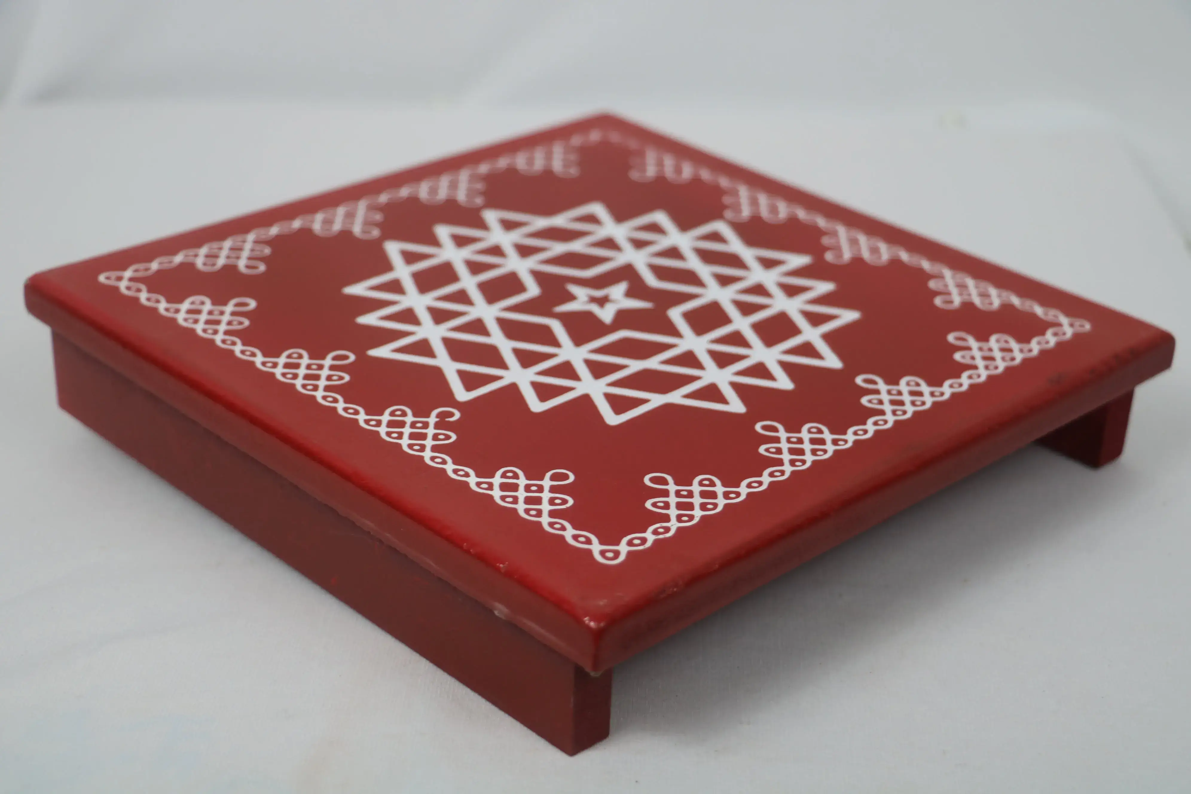 Channapatna Wooden Pooja Stand – Handcrafted & Hand-Painted Design - Image 4