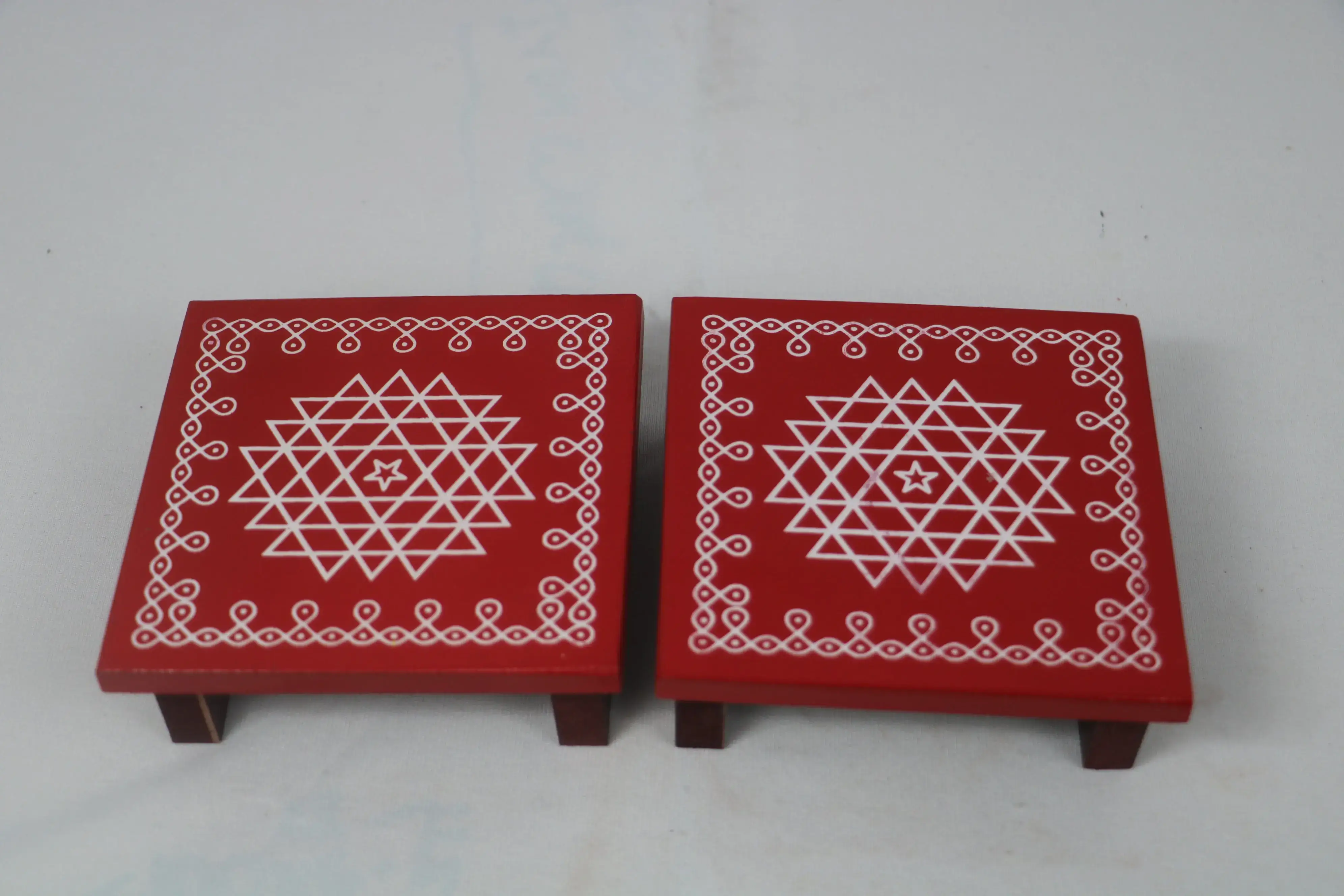 Channapatna Wooden Pooja Stand – Handcrafted & Hand-Painted Design - Image 5