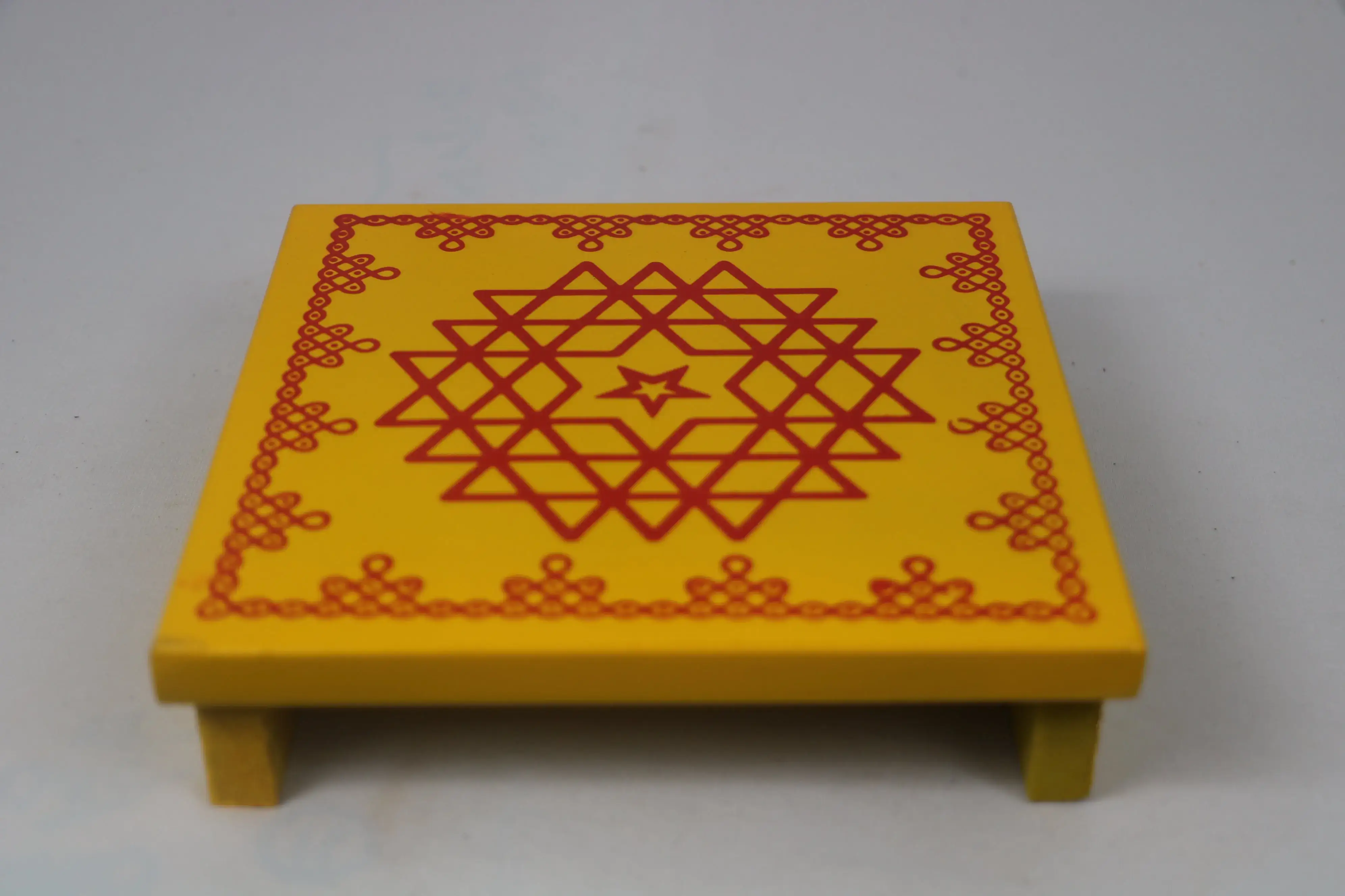 Channapatna Wooden Pooja Stand – Handcrafted & Hand-Painted Design - Image 7