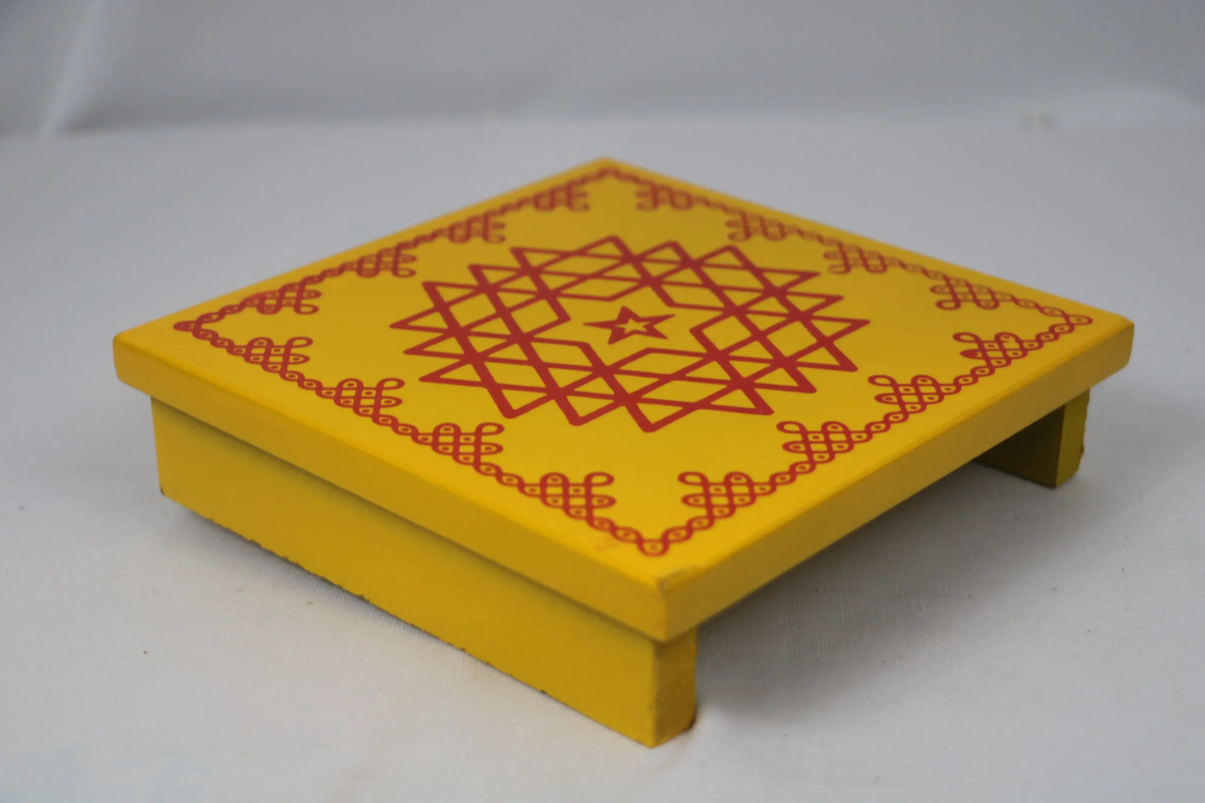 Channapatna Wooden Pooja Stand – Handcrafted & Hand-Painted Design - Image 8