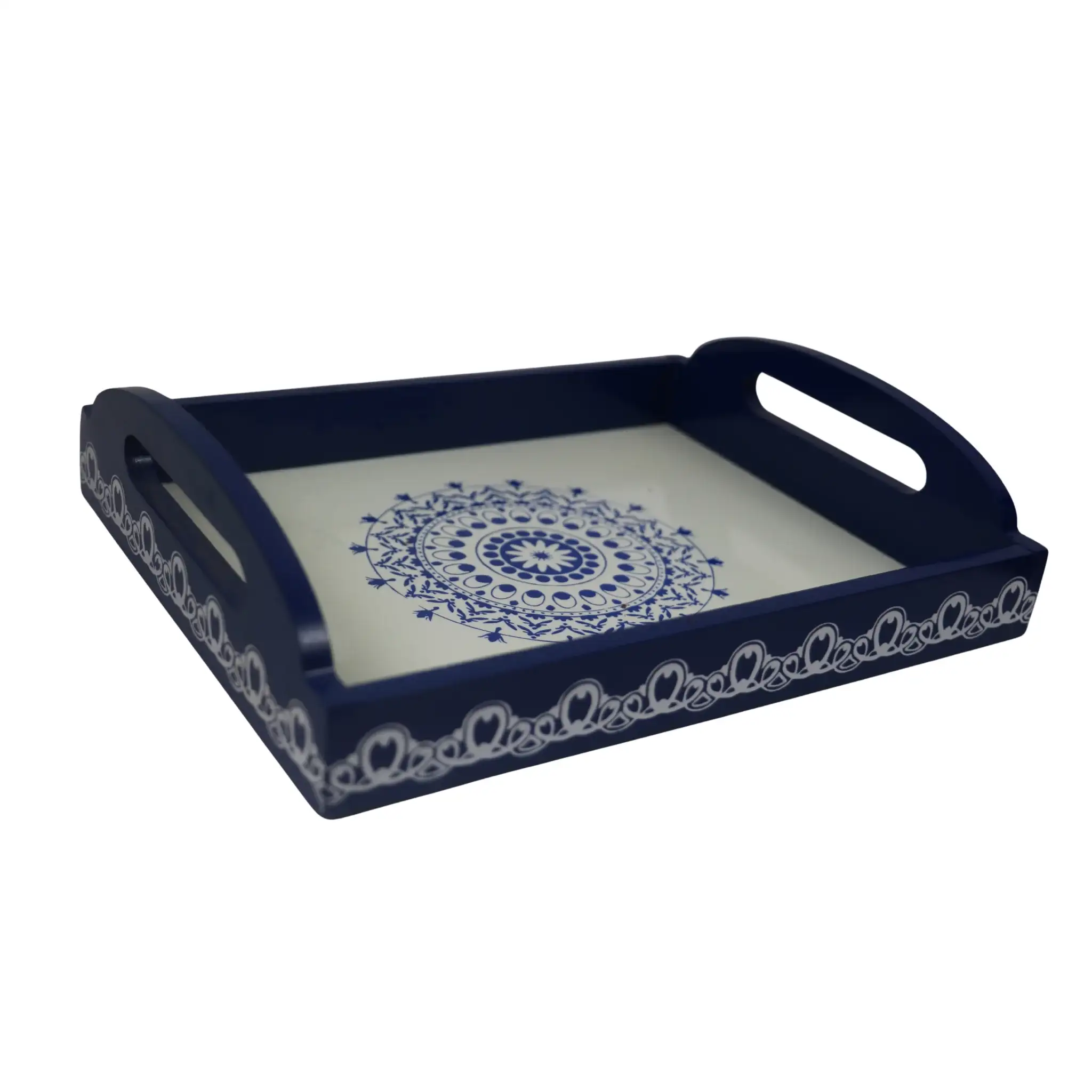 Channapatna Wooden Tray – Handcrafted & Hand-Painted Art - Image 3