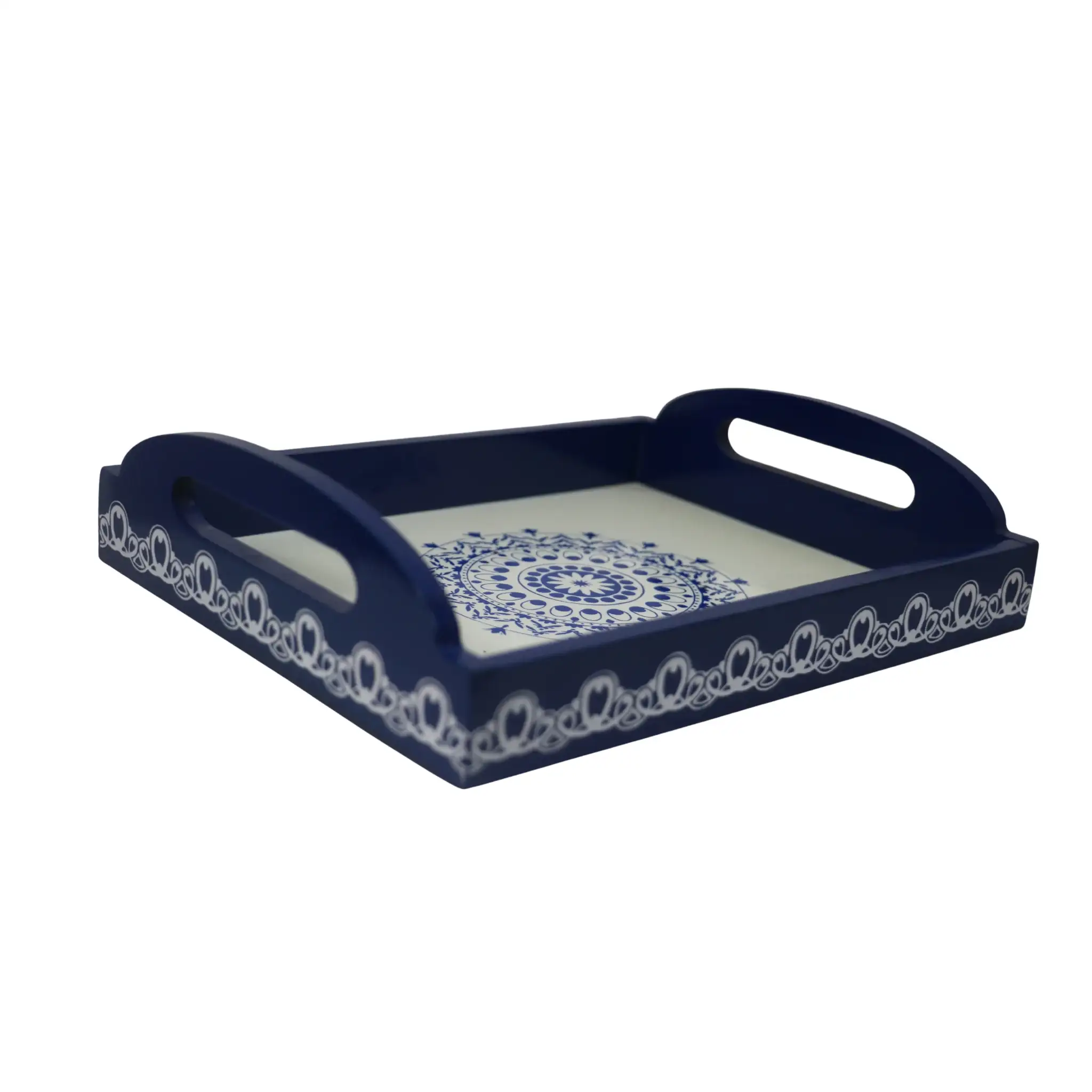 Channapatna Wooden Tray – Handcrafted & Hand-Painted Art - Image 4