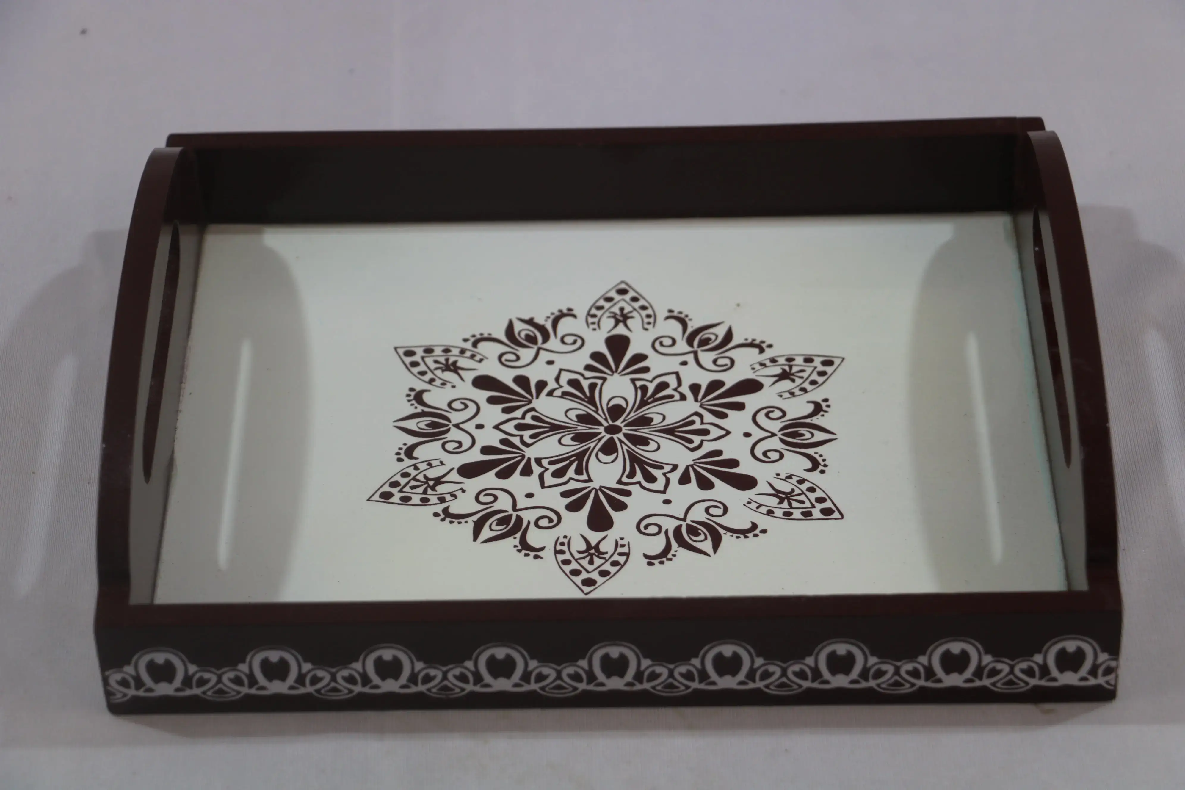 Channapatna Wooden Tray – Handcrafted & Hand-Painted Art - Image 8