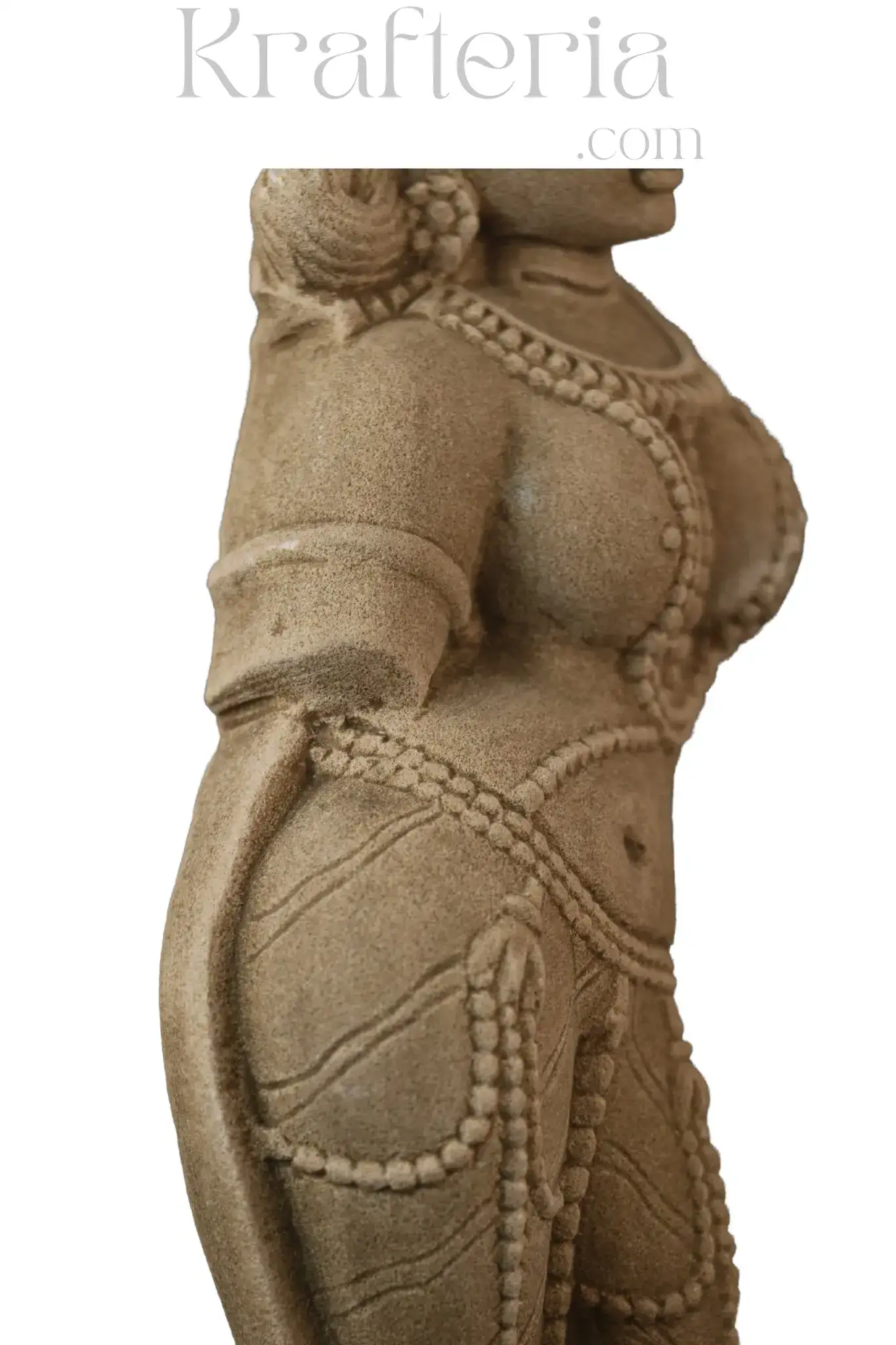Celestial Dancer Apsara in Sandstone Sculpture - Image 6