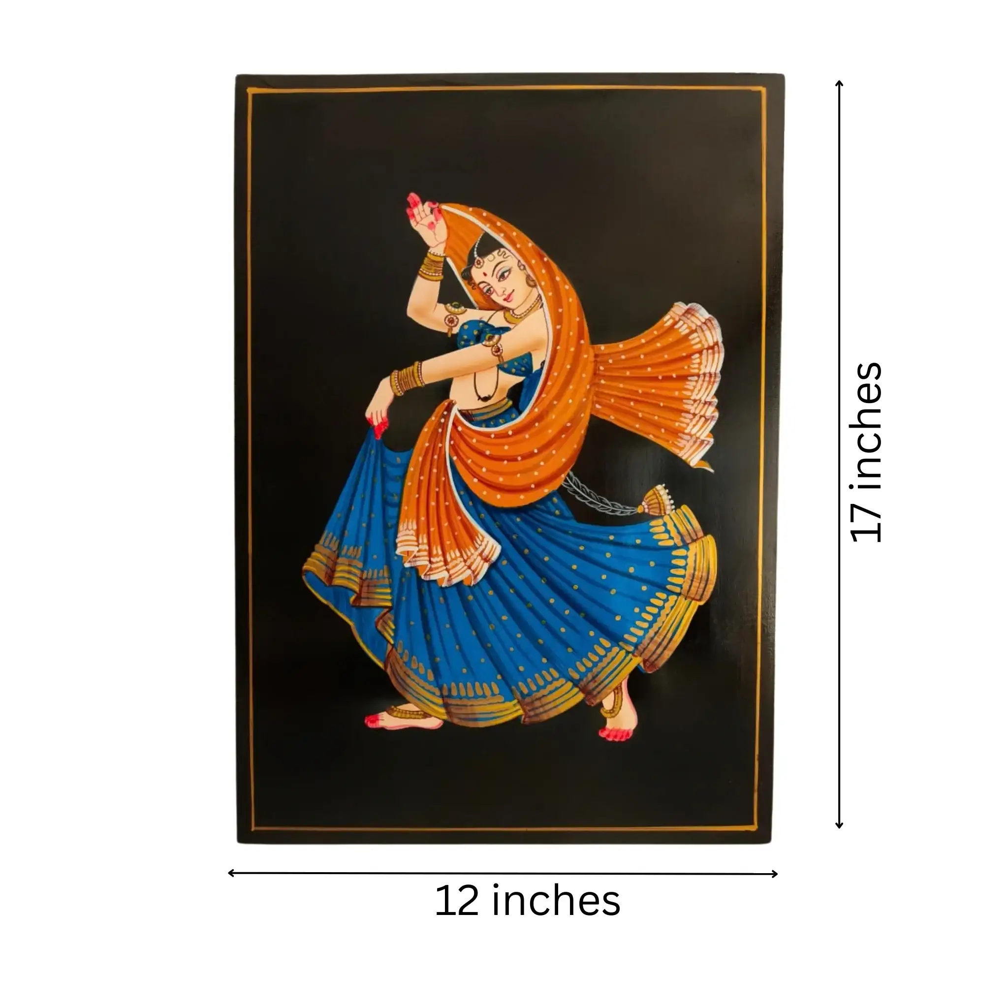 Dancing Lady Artwork – Authentic Nirmal Painting - Image 12
