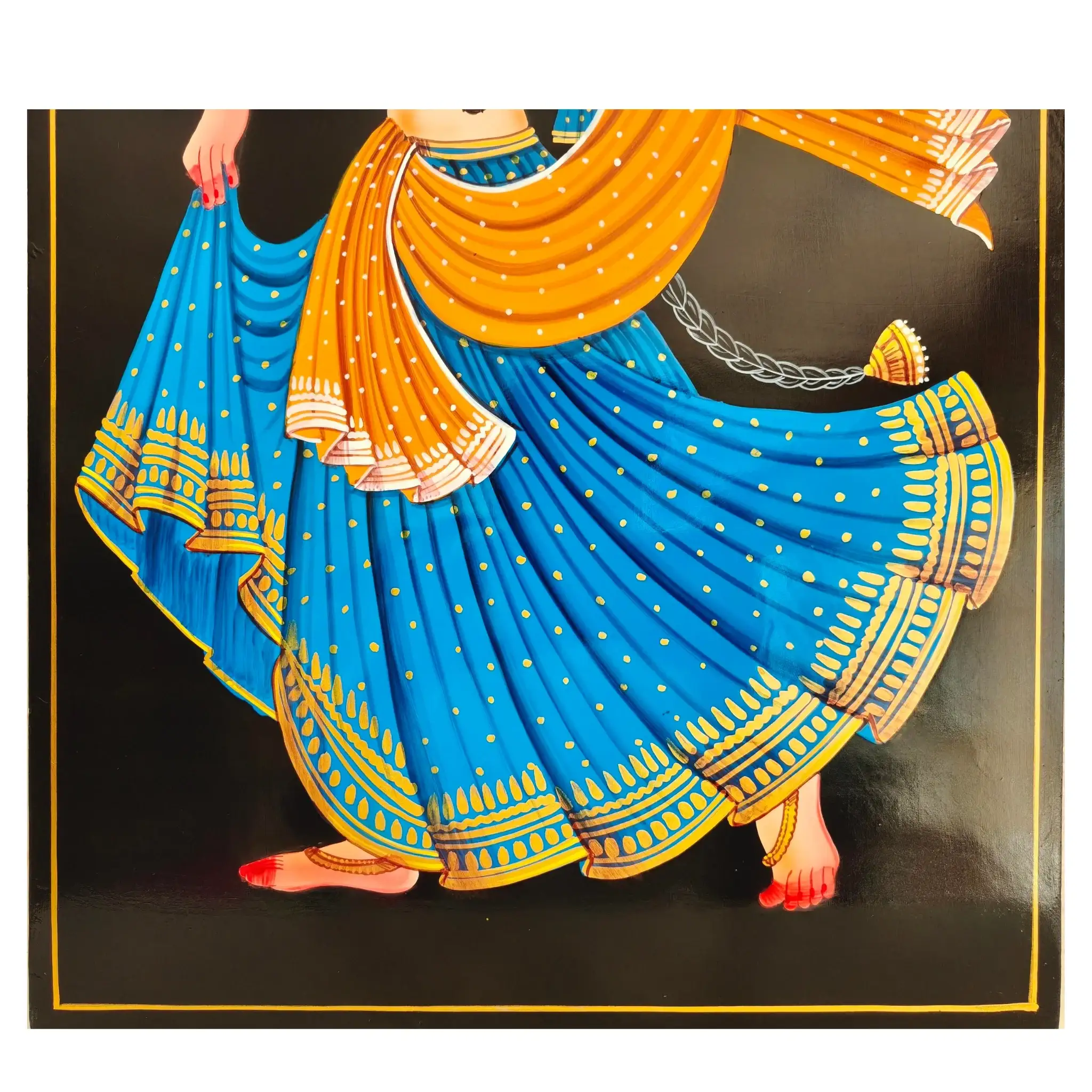 Dancing Lady Artwork – Authentic Nirmal Painting - Image 4