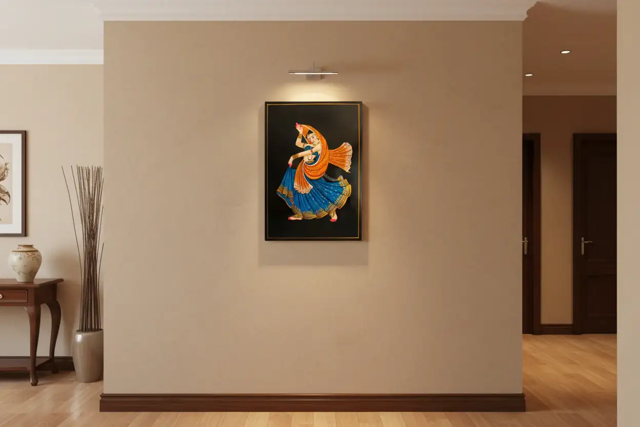 Dancing Lady Artwork – Authentic Nirmal Painting - Image 8