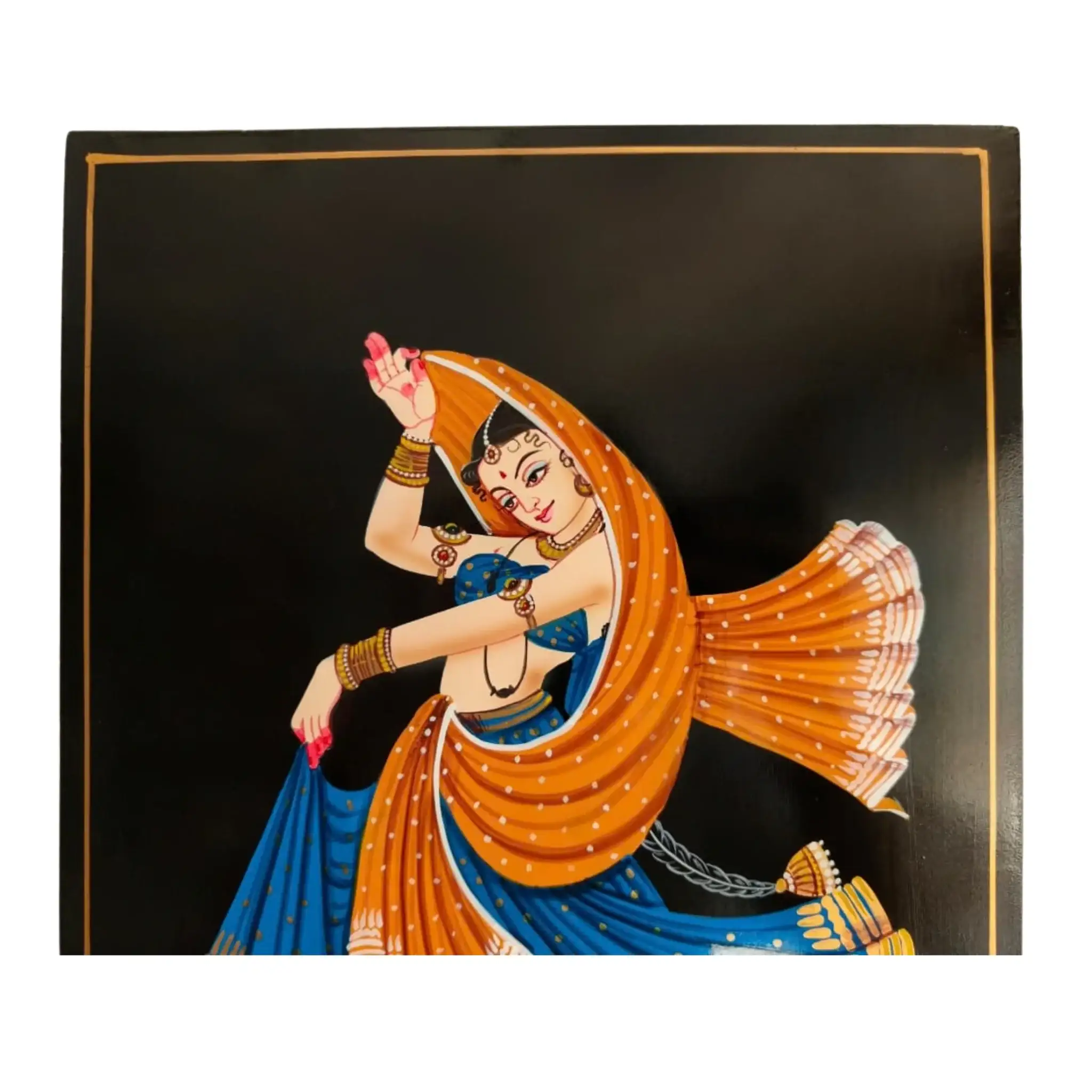 Dancing Lady Artwork – Authentic Nirmal Painting - Image 9