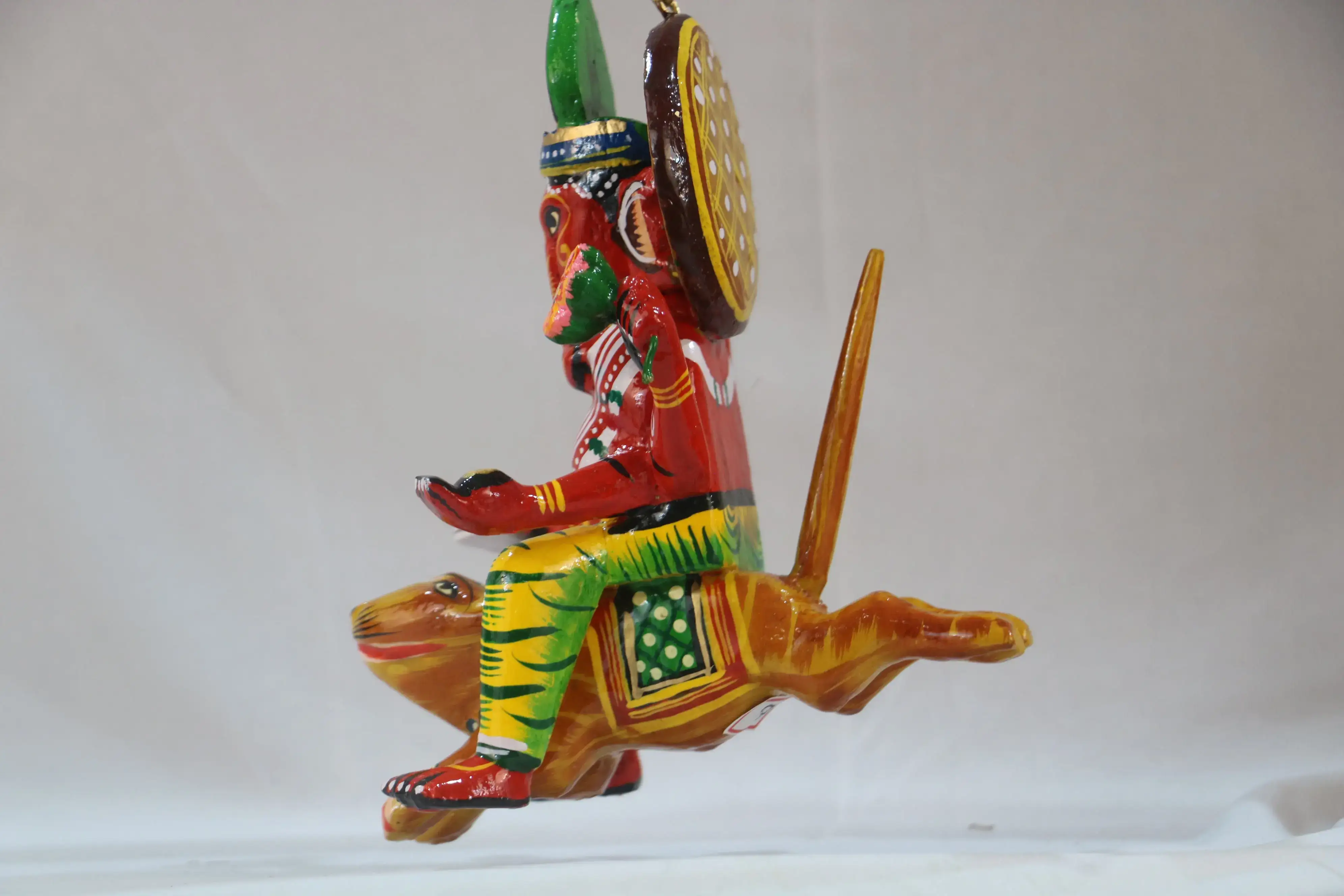 Decorative Wooden Ganesh Hanging – Handmade Spiritual Wall Accent - Image 3