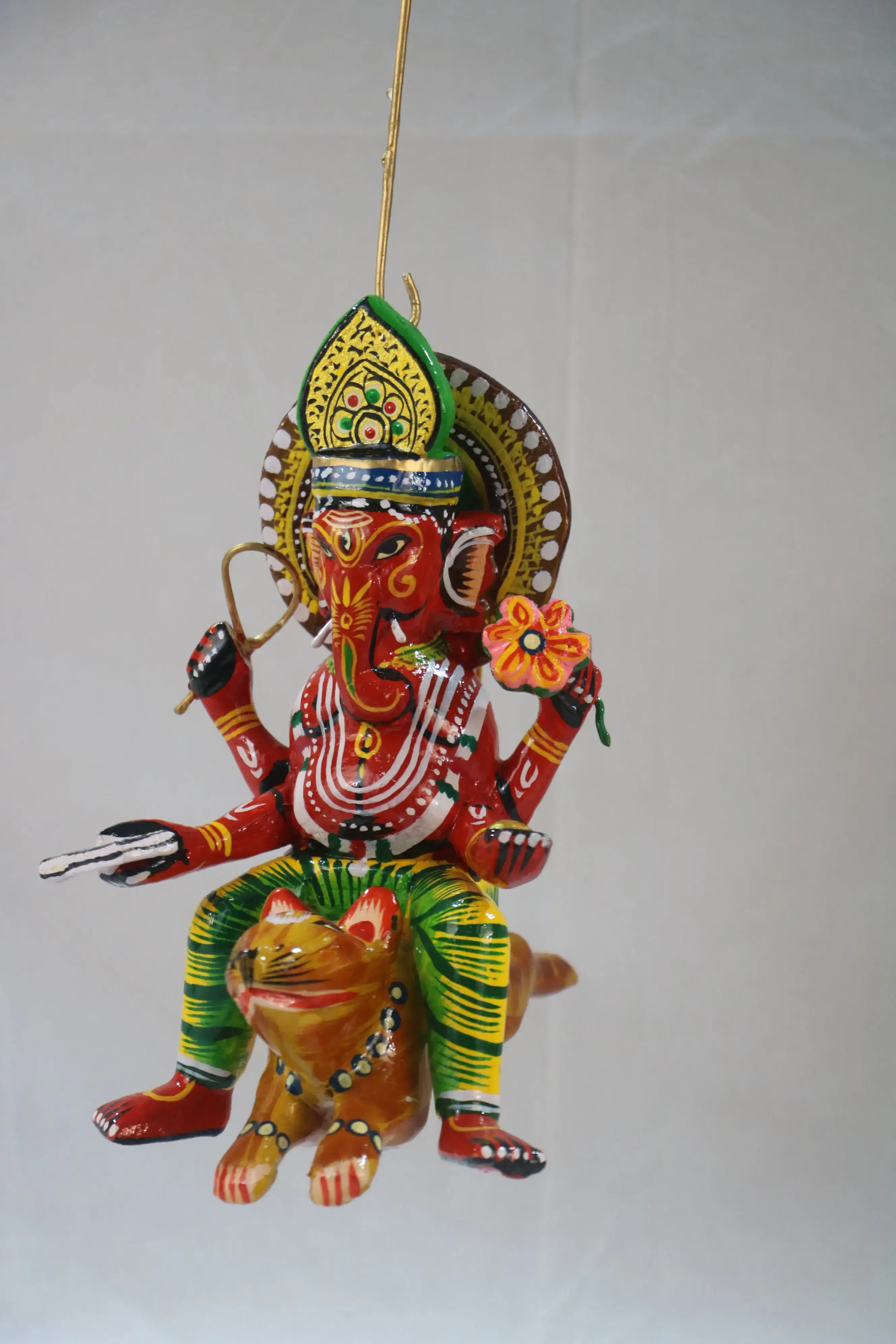 Decorative Wooden Ganesh Hanging – Handmade Spiritual Wall Accent - Image 4