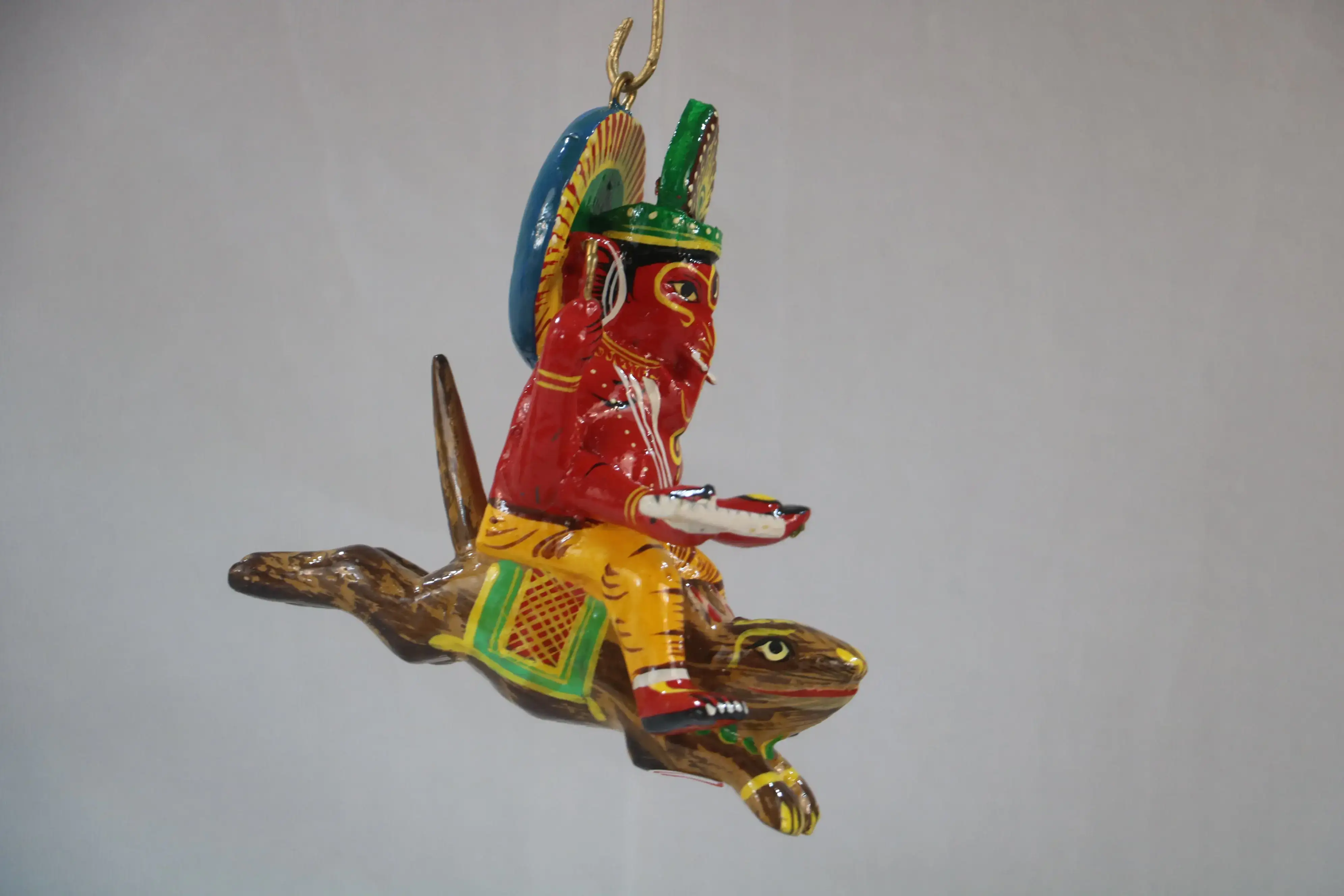 Decorative Wooden Ganesh Hanging – Handmade Spiritual Wall Accent - Image 5