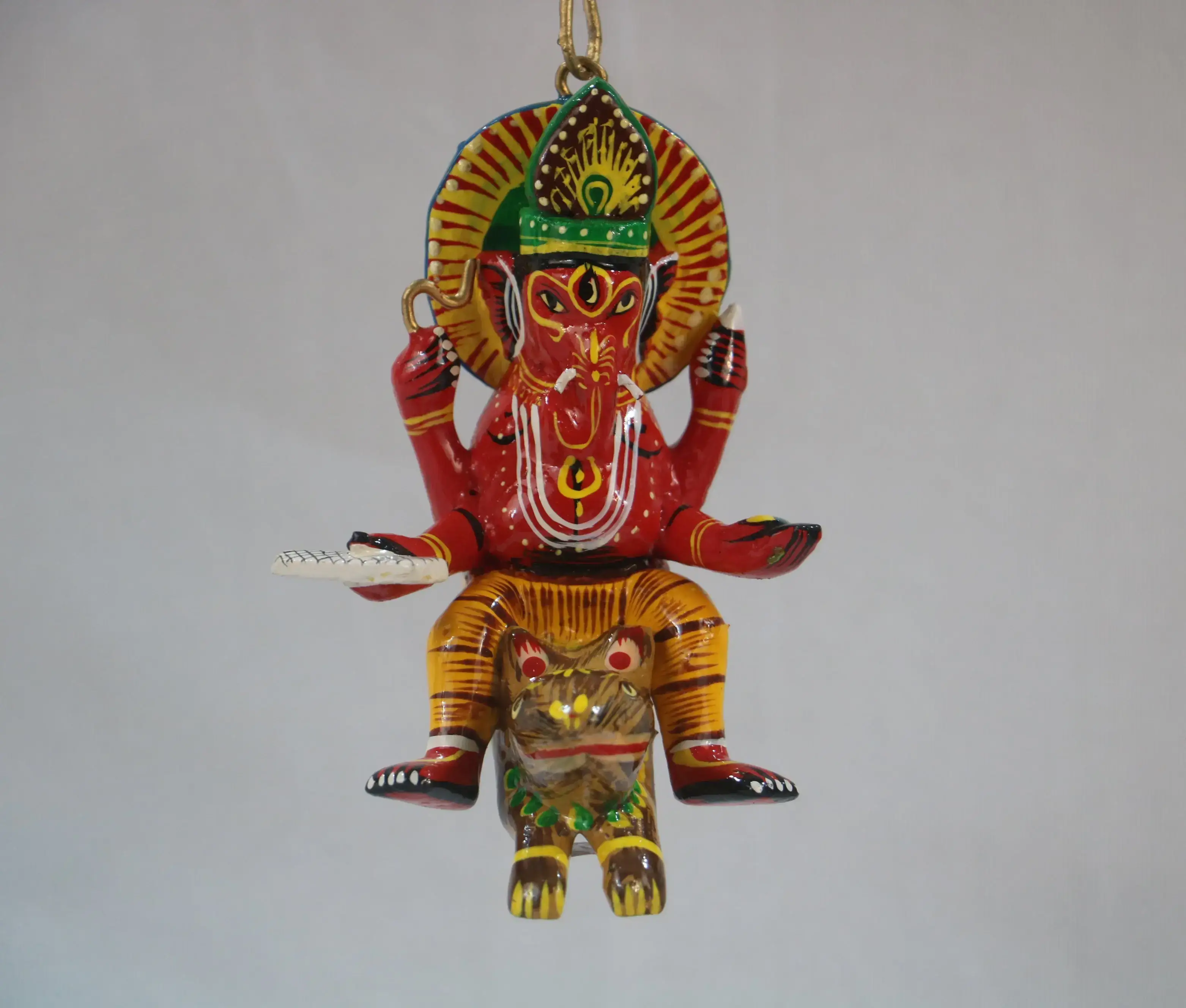 Decorative Wooden Ganesh Hanging – Handmade Spiritual Wall Accent - Image 6
