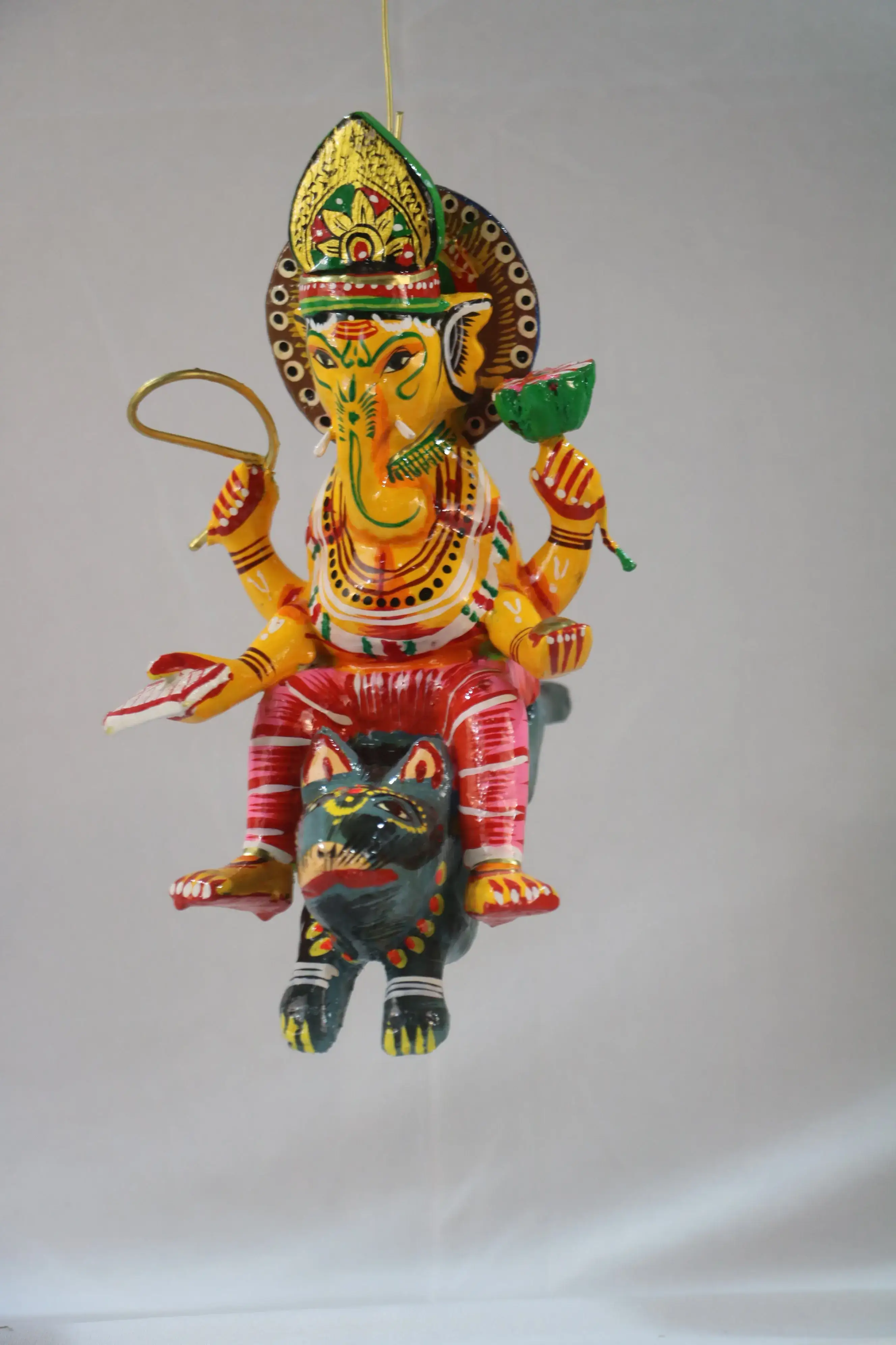 Decorative Wooden Ganesh Hanging – Handmade Spiritual Wall Accent - Image 7