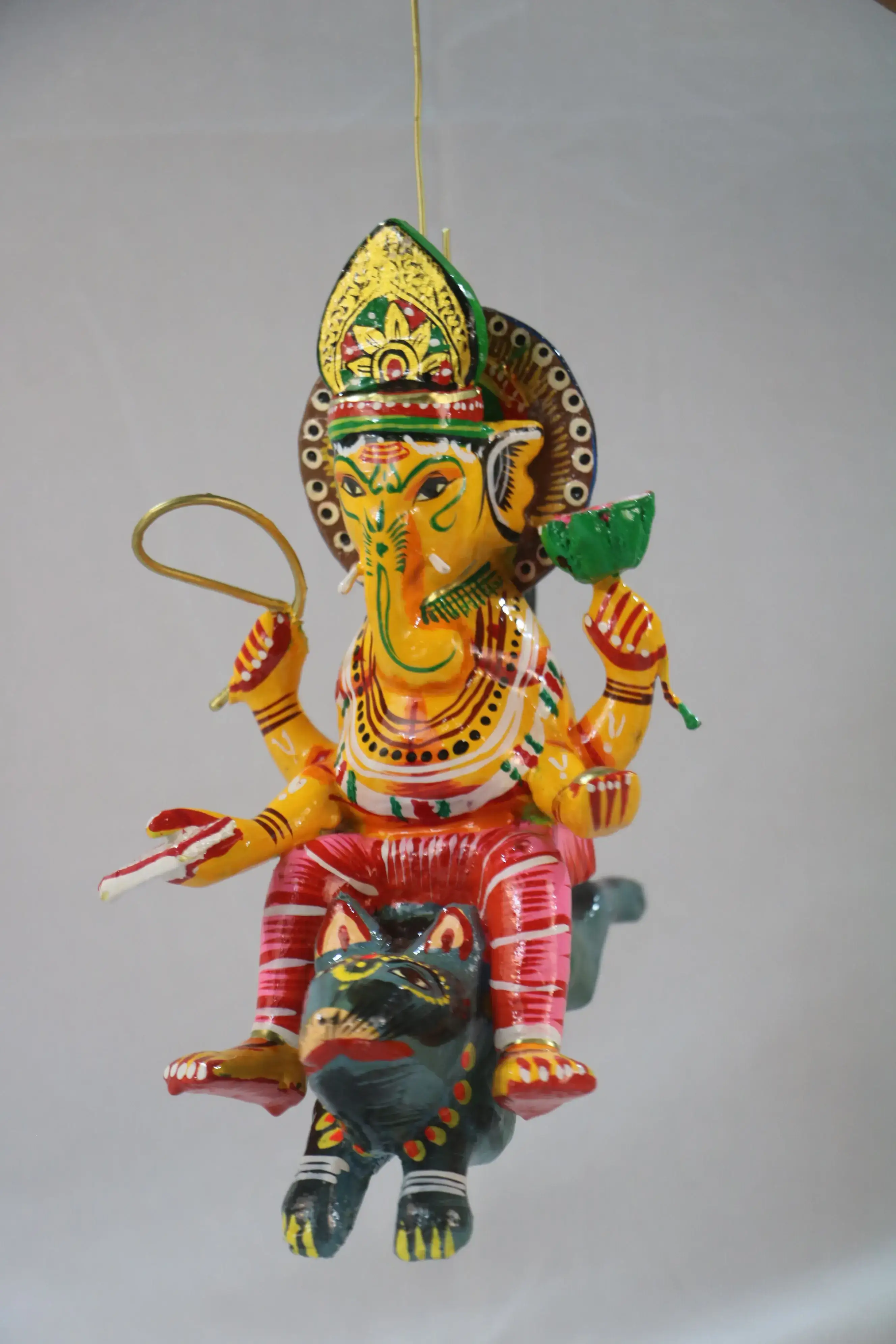 Decorative Wooden Ganesh Hanging – Handmade Spiritual Wall Accent - Image 8