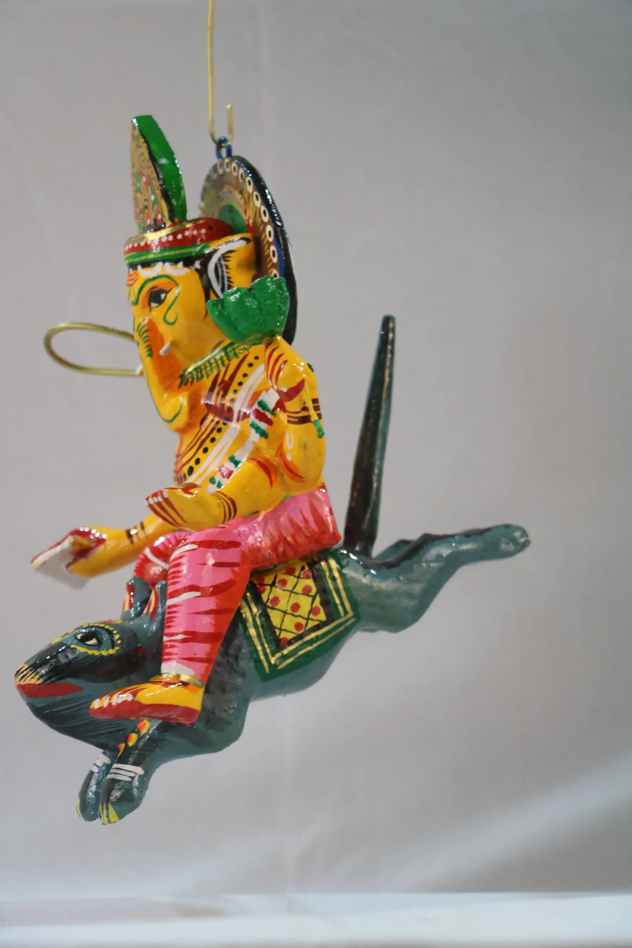 Decorative Wooden Ganesh Hanging – Handmade Spiritual Wall Accent - Image 9