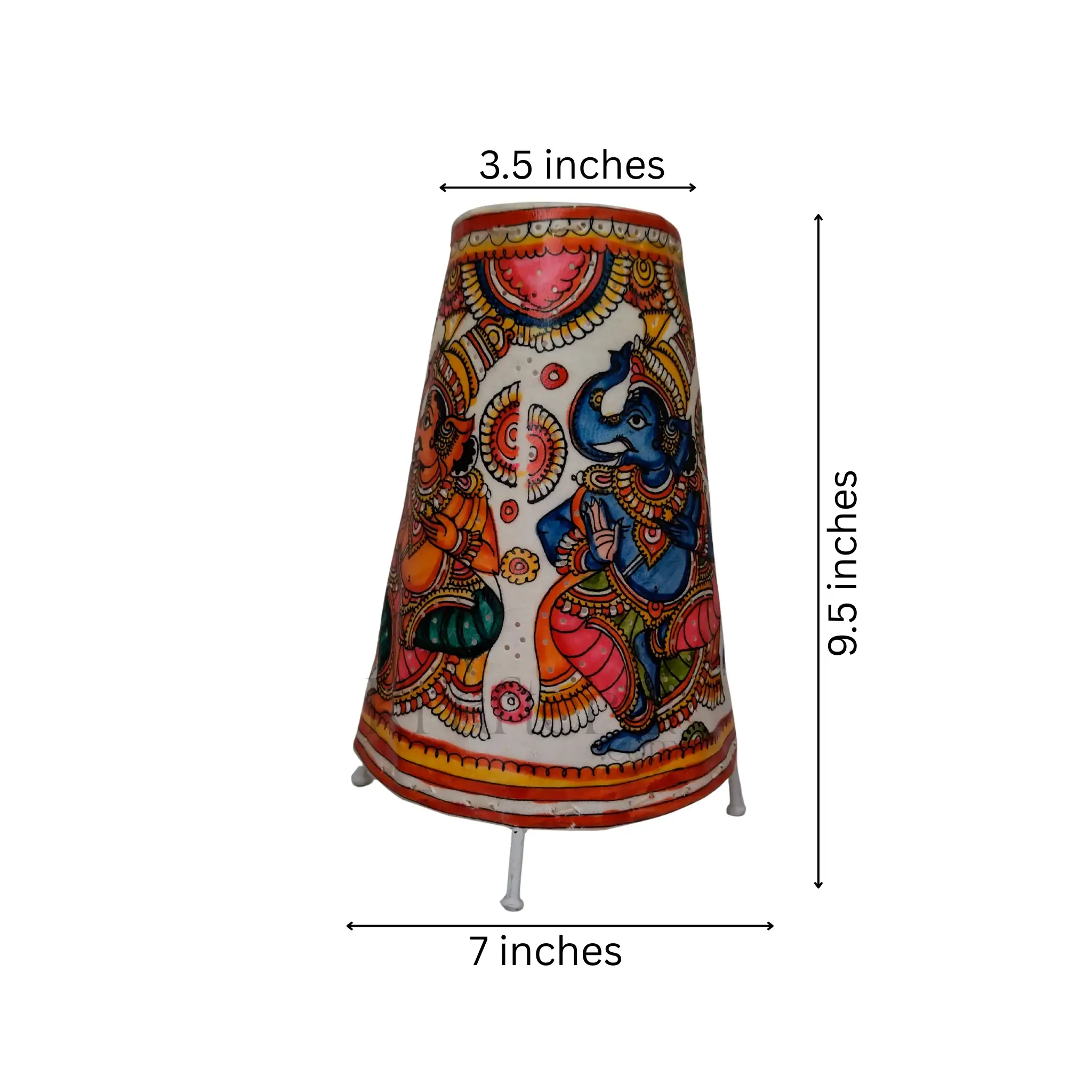 Divine Ganesha Leather Puppetry Lamp – Handcrafted Illumination of Tradition | Bed Lamp - Image 4