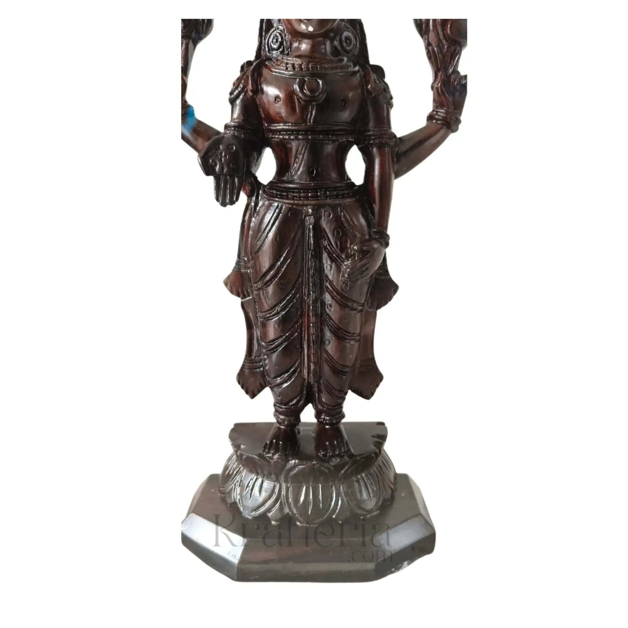 Divine Lord Venkateswara Idol Encased in Glass - Rosewood - Image 4