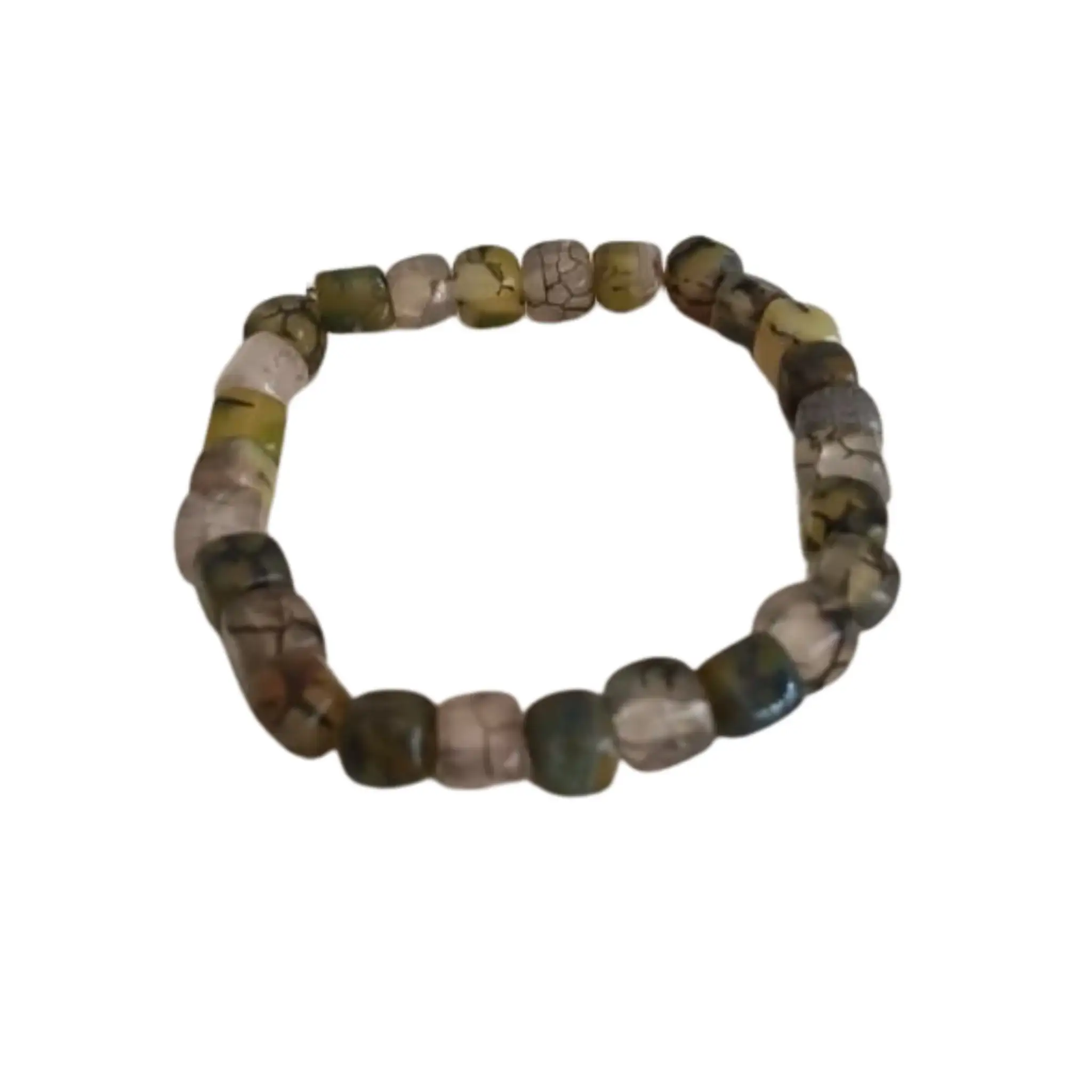 Multi-Stone Dragon Vein Agate Crystal Bracelet - Image 4