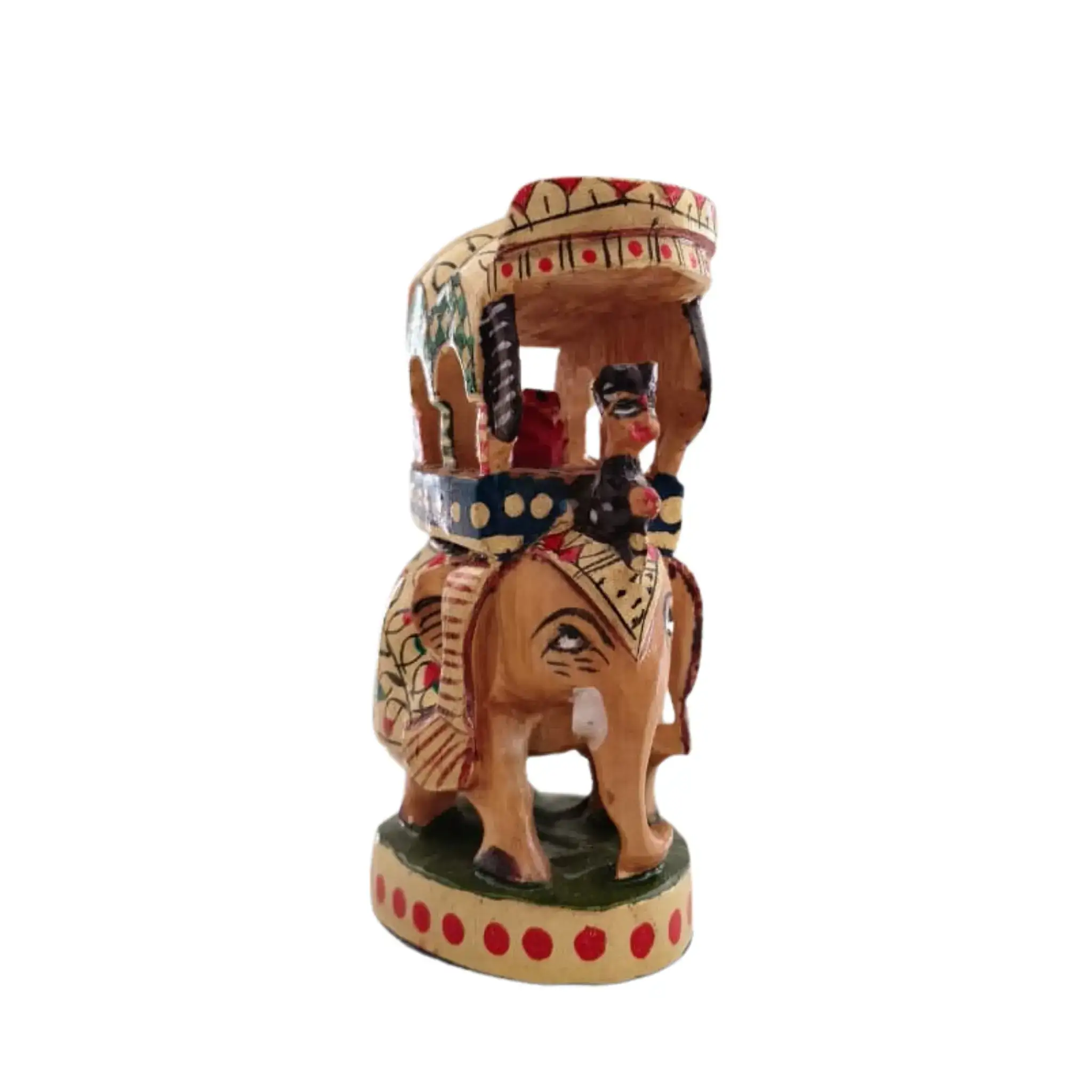 Handprinted Ambari Elephant | Decorative Miniature Figurine - Image 14