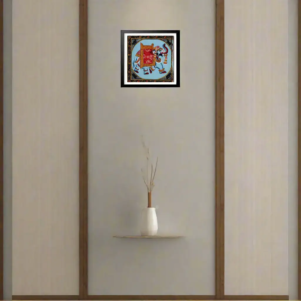 The Ceremonial Elephant of the Kings Miniature Painting