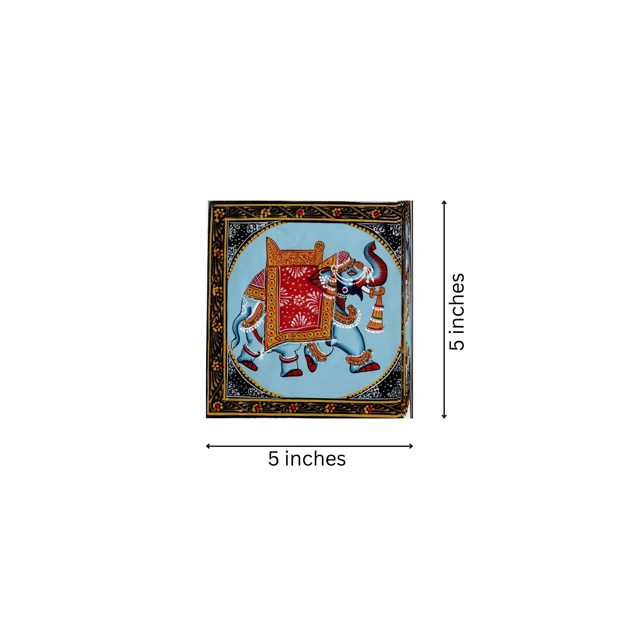 The Ceremonial Elephant of the Kings Miniature Painting - Image 3