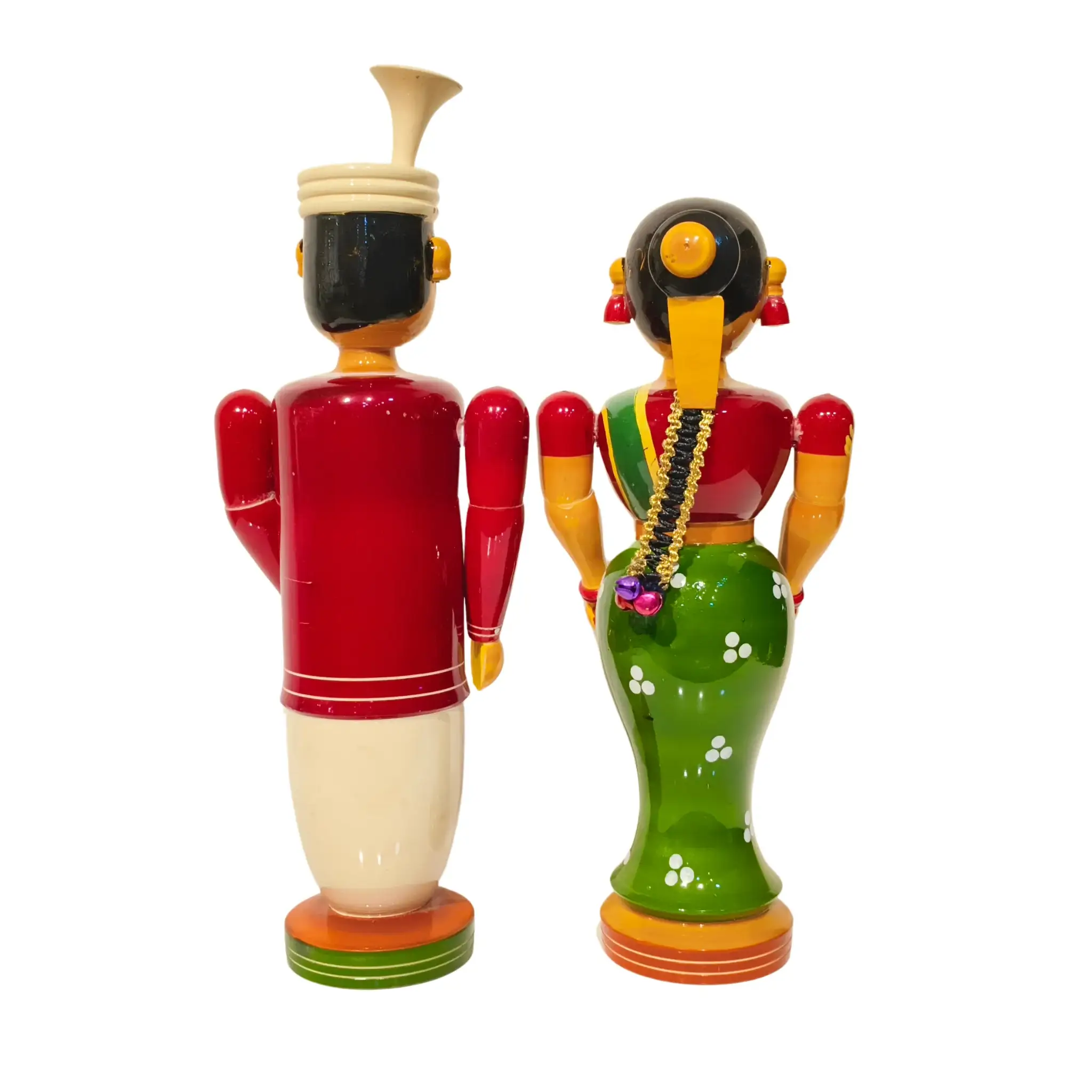 Sacred Union – Etikoppaka Wooden Bride Toys and Groom in Traditional Attire - Image 7
