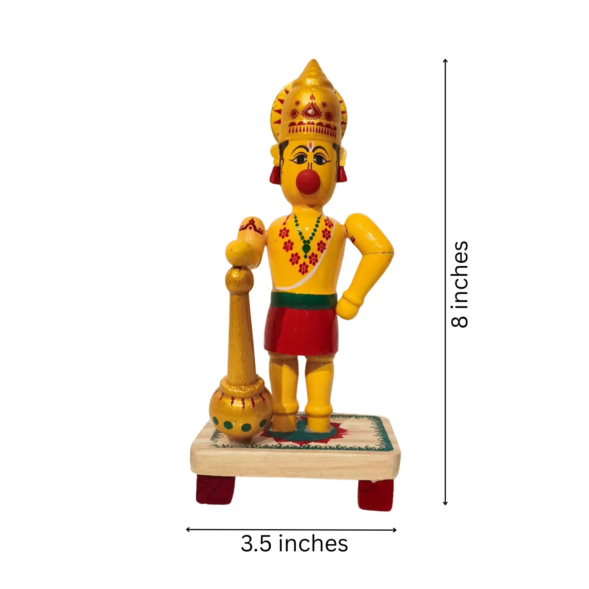 Devotional Decor - Etikoppaka Hanuman with Mace - Image 6