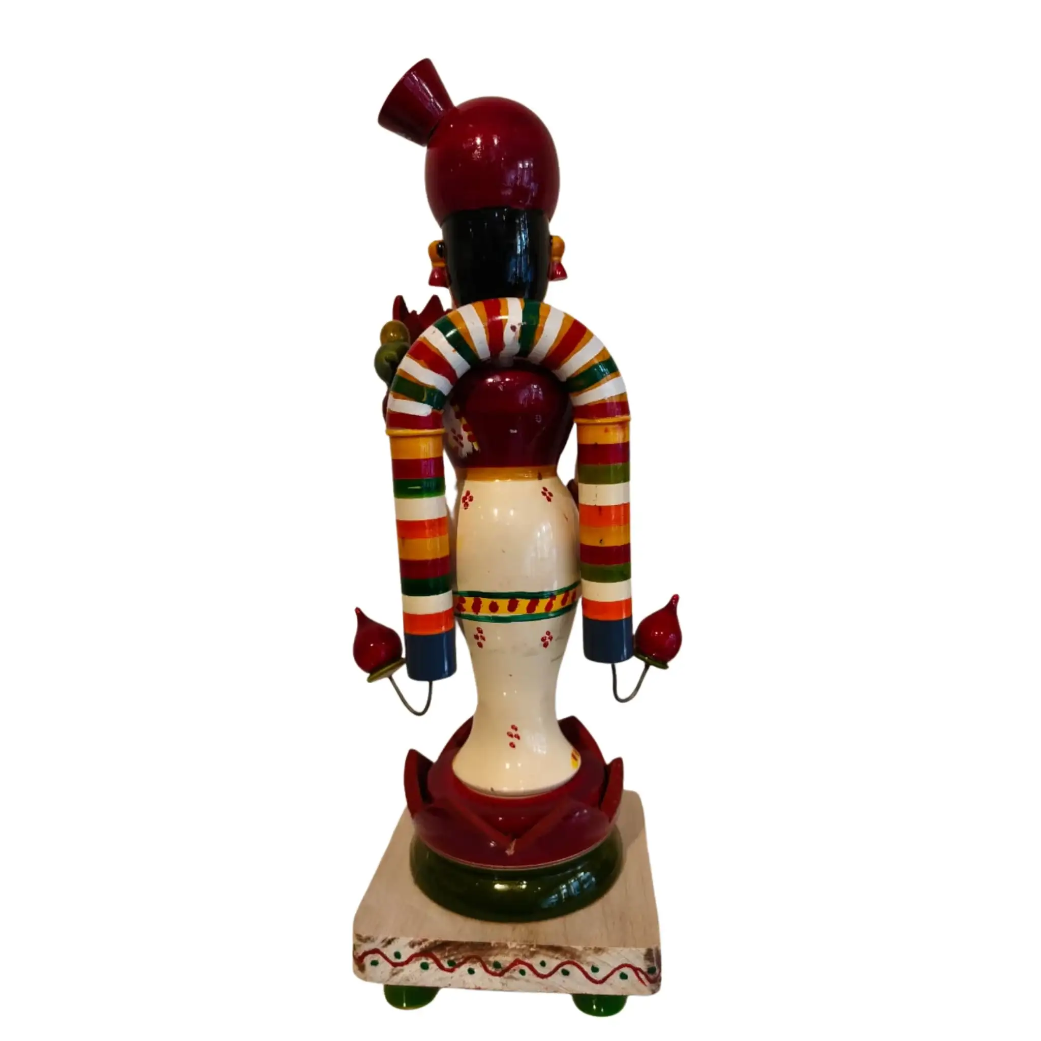 Handcrafted Etikoppaka Lakshmi as Goda Devi Idol – Goddess of Wealth - Image 5