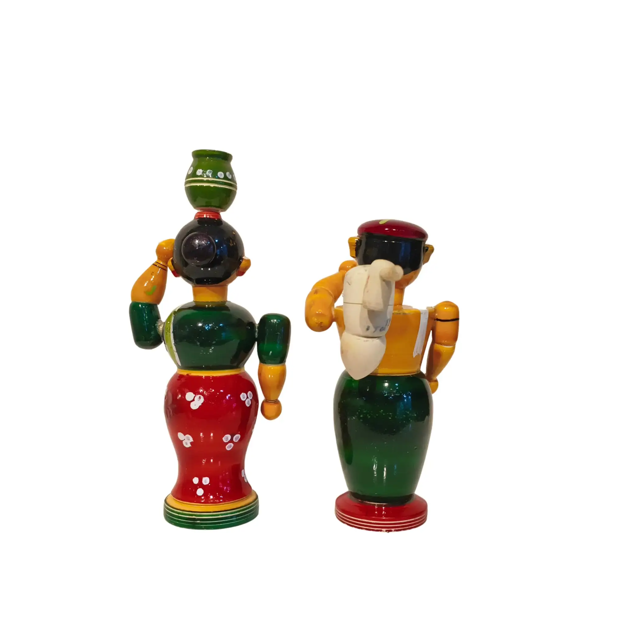 The Etikoppaka Village Couple - A Portrait of Rural Life in Lacquerware - Image 4