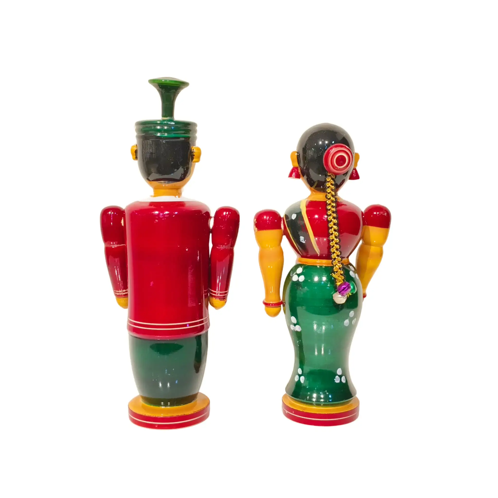 Etikoppaka Wooden Couple – South Indian Marriage Ceremony Folk Art - Image 5