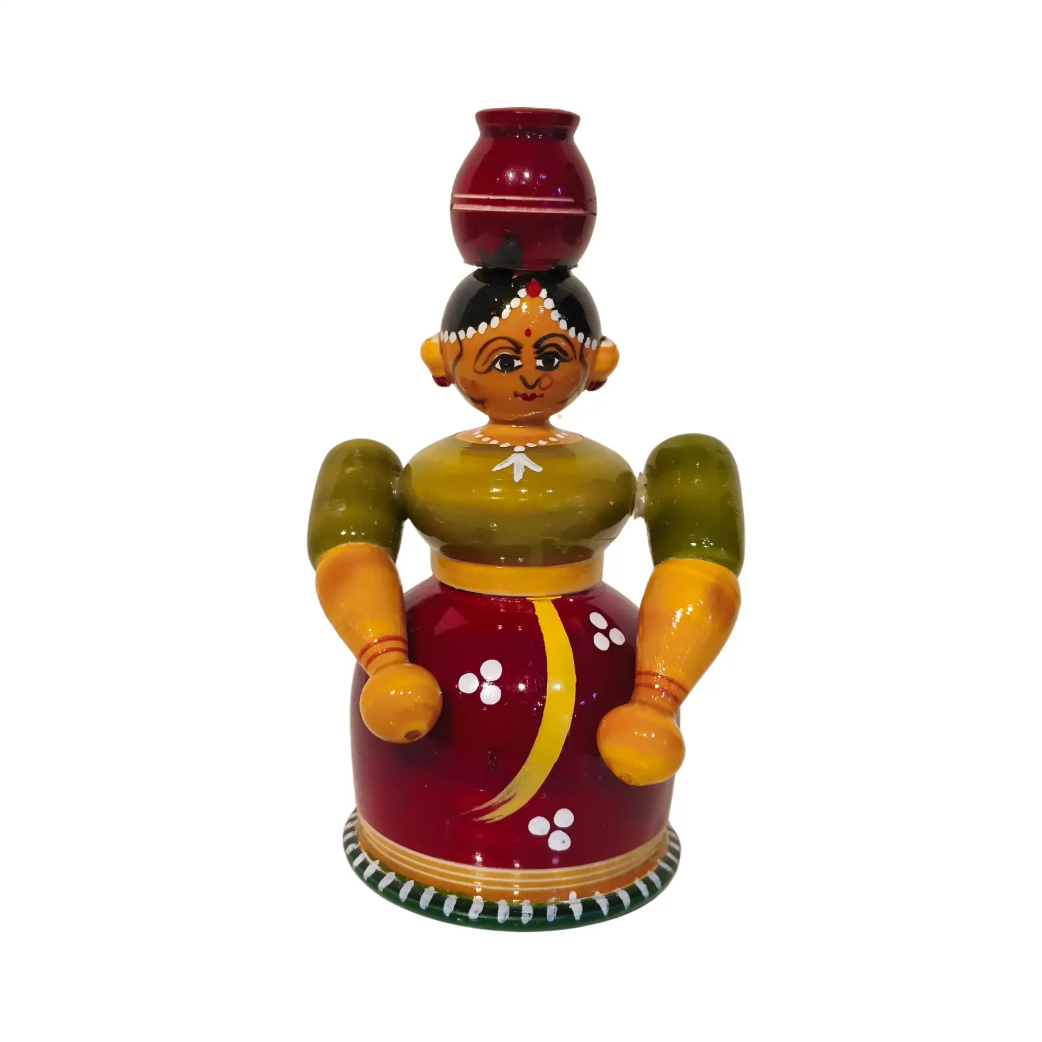 The Water Bearer - Traditional Etikoppaka Wooden Sculpture - Image 2