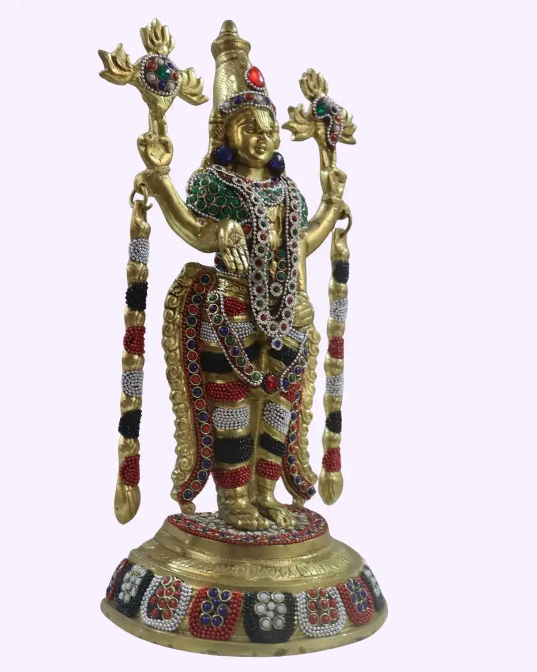 Divine Grace-Exquisite Brass Stone Balaji Idol - Image 5