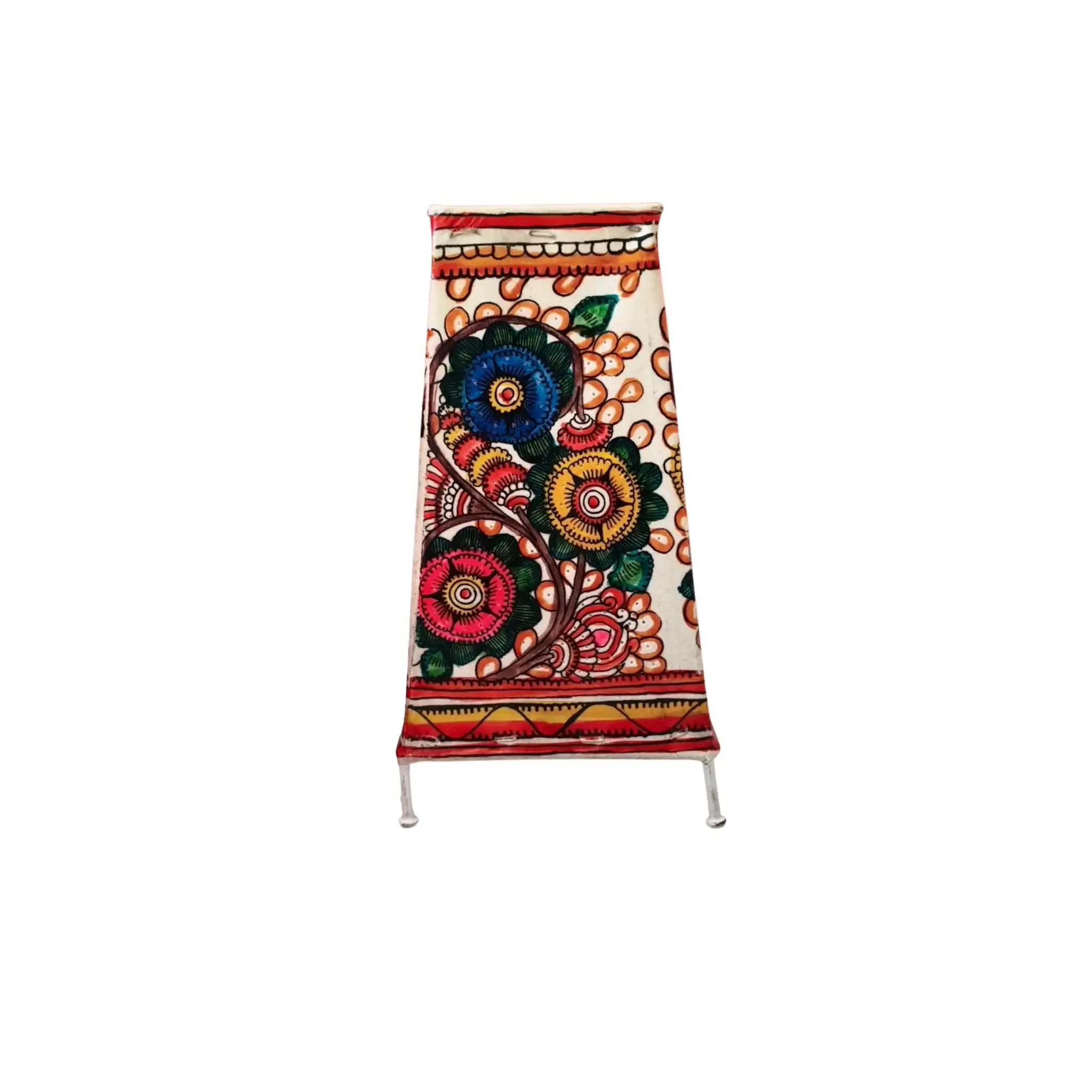 Graceful Floral Leather Handcrafted Artwork Bed Lamp - Image 2