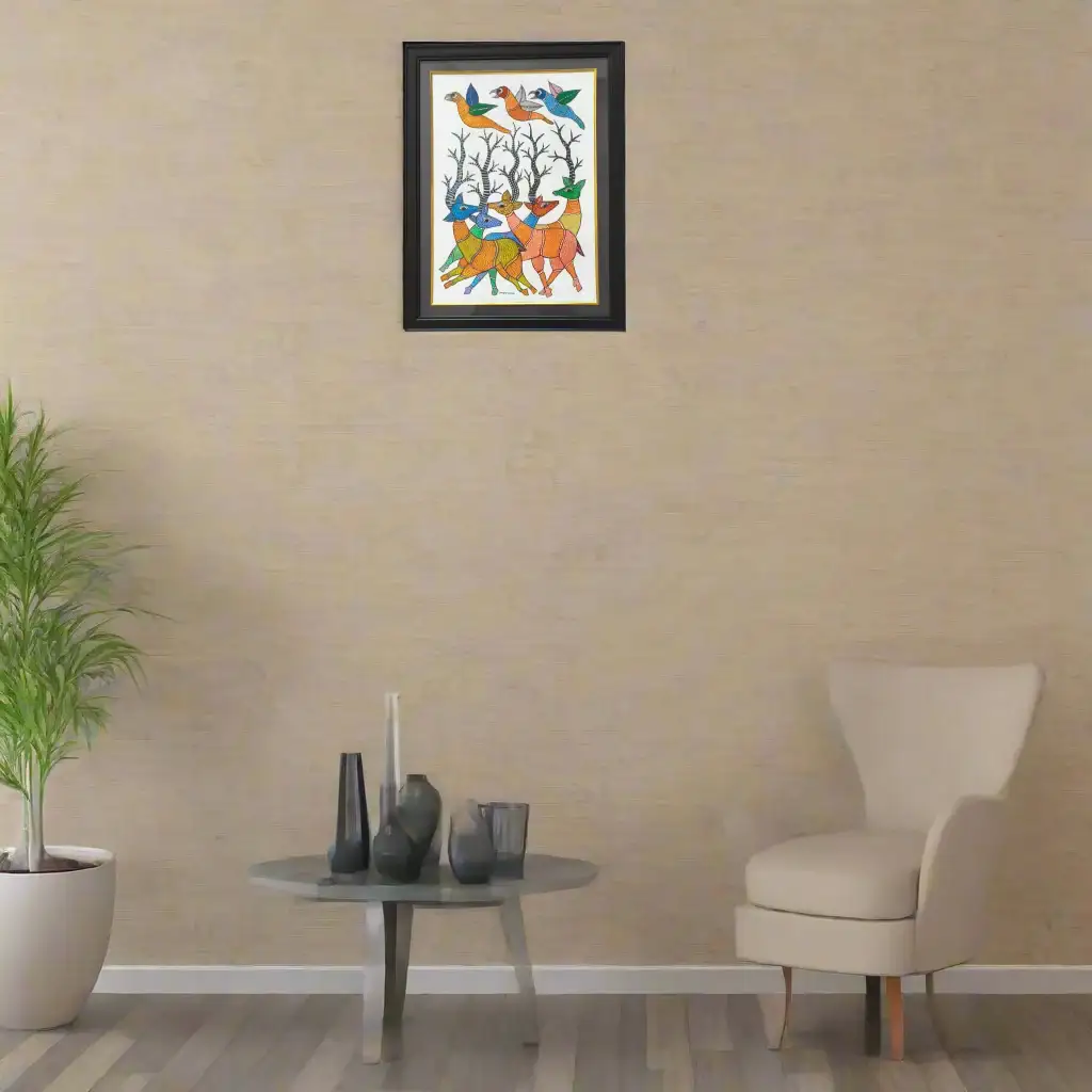Echoes of the Forest Story A Gond Painting