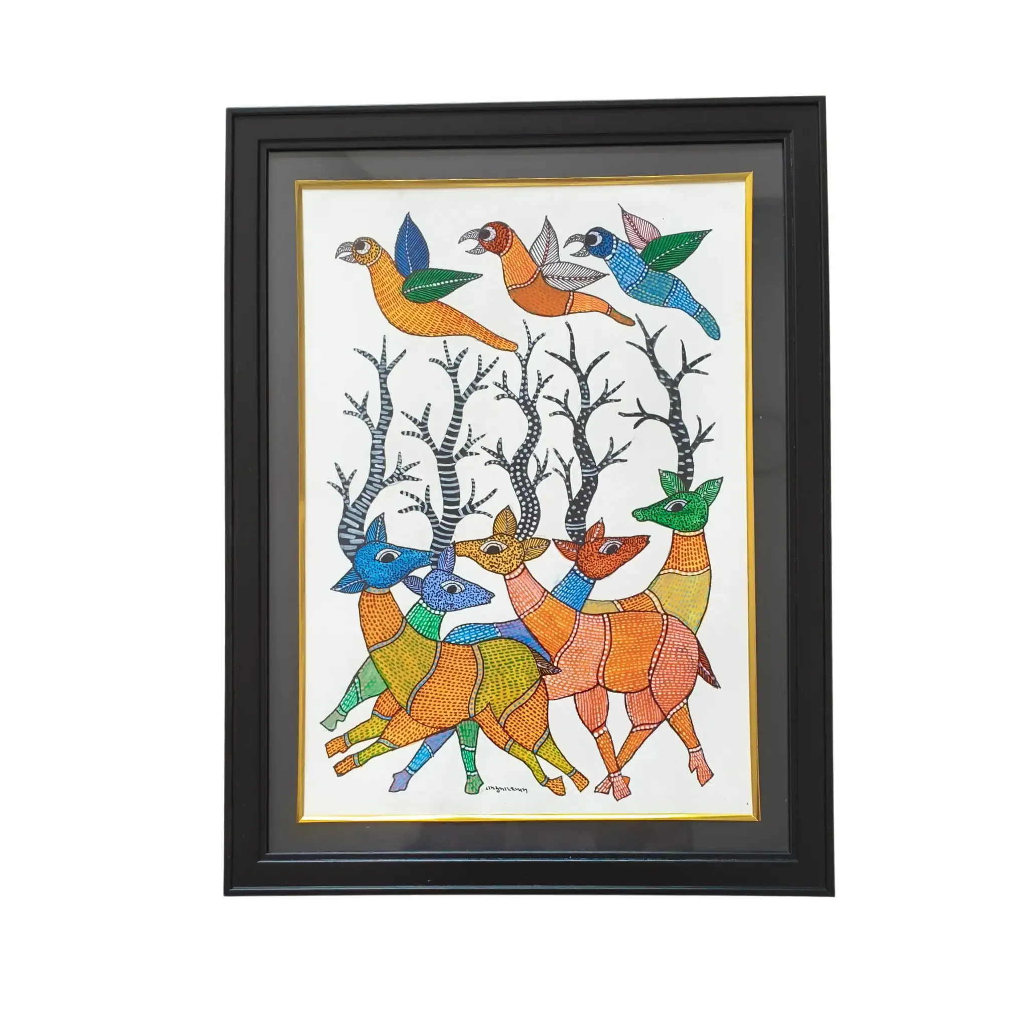 Echoes of the Forest Story A Gond Painting - Image 2