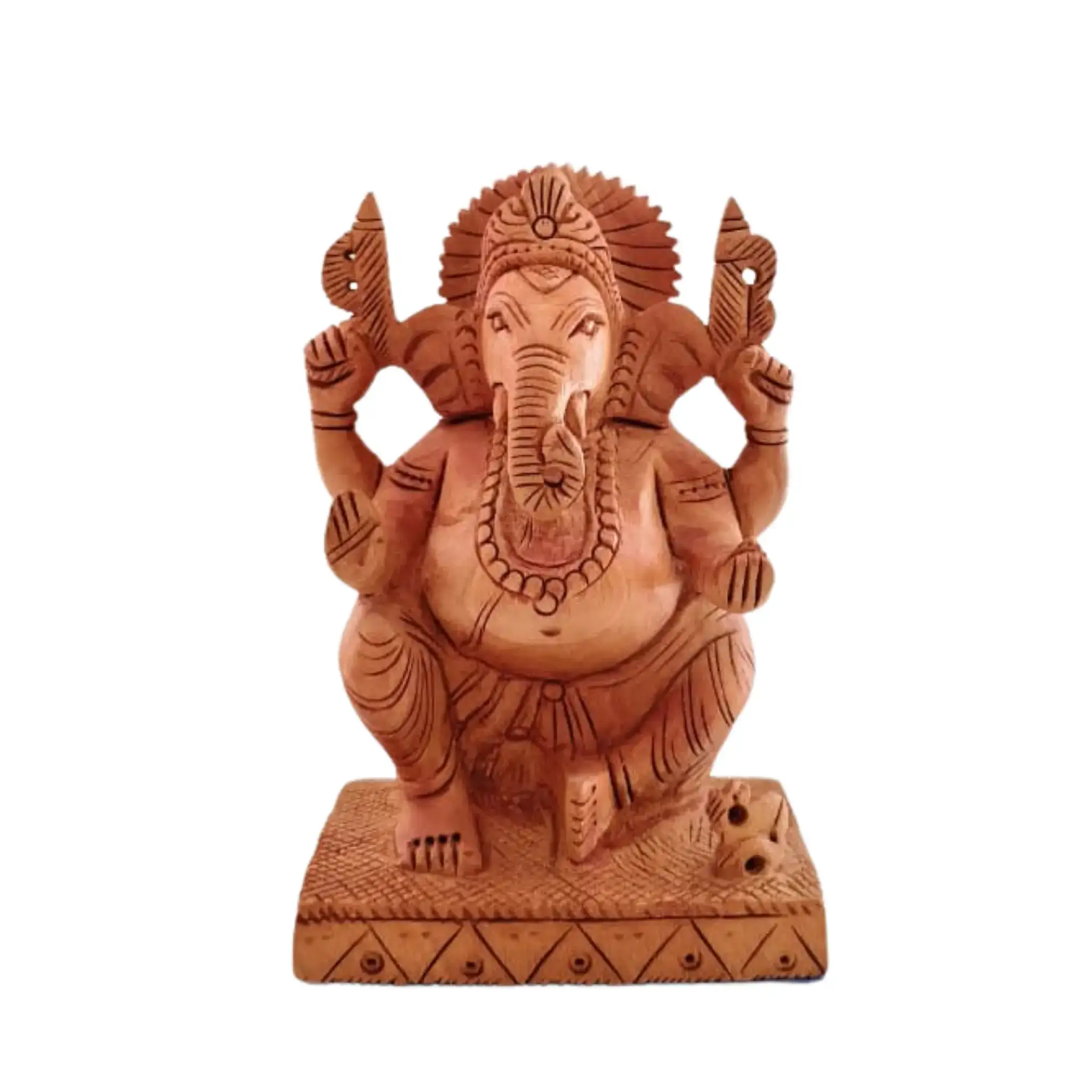 Handcrafted Lord Ganesh Idol with Crown | Decorative Spiritual Art - Image 13