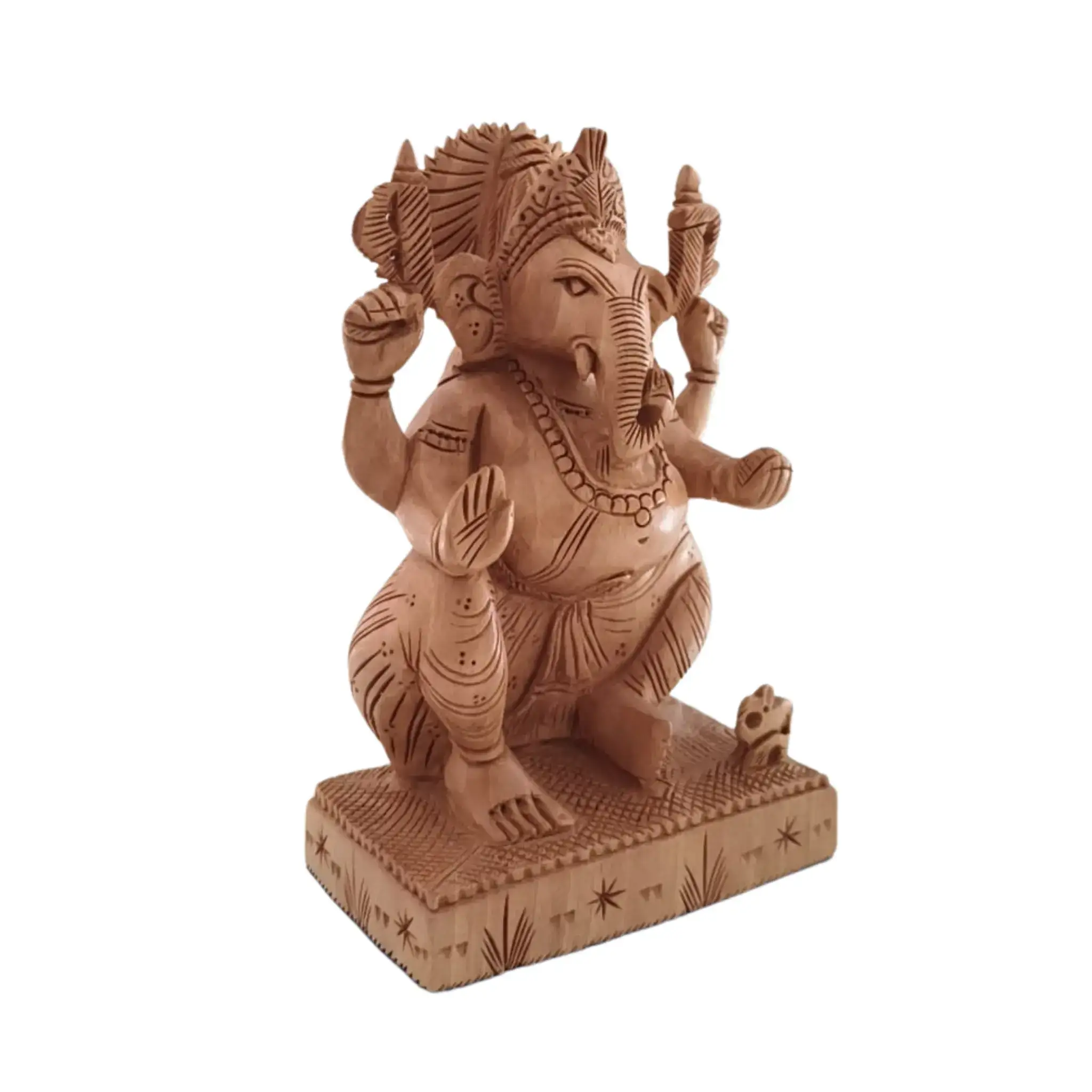 Handcrafted Lord Ganesh Idol with Crown | Decorative Spiritual Art - Image 4
