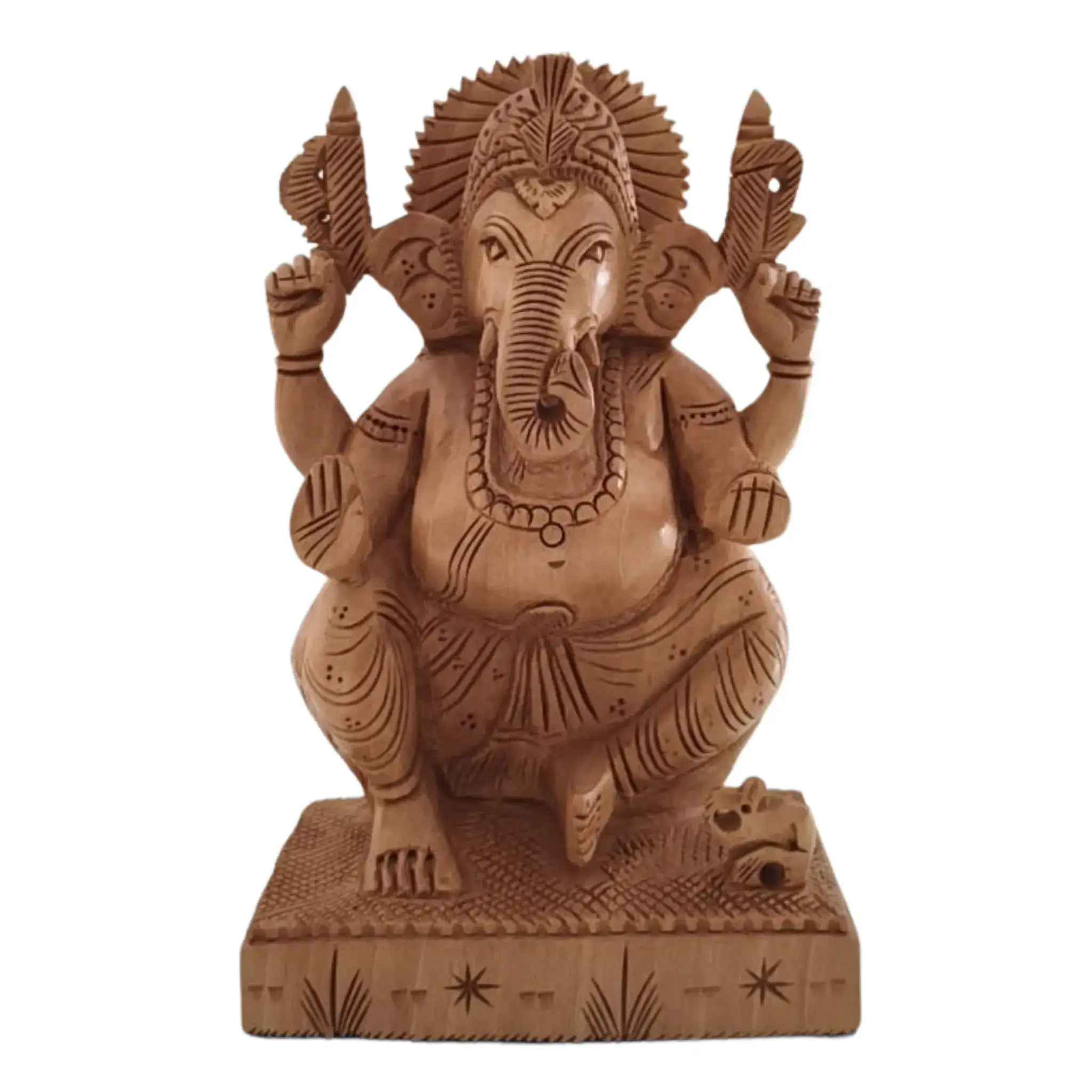 Handcrafted Lord Ganesh Idol with Crown | Decorative Spiritual Art - Image 6
