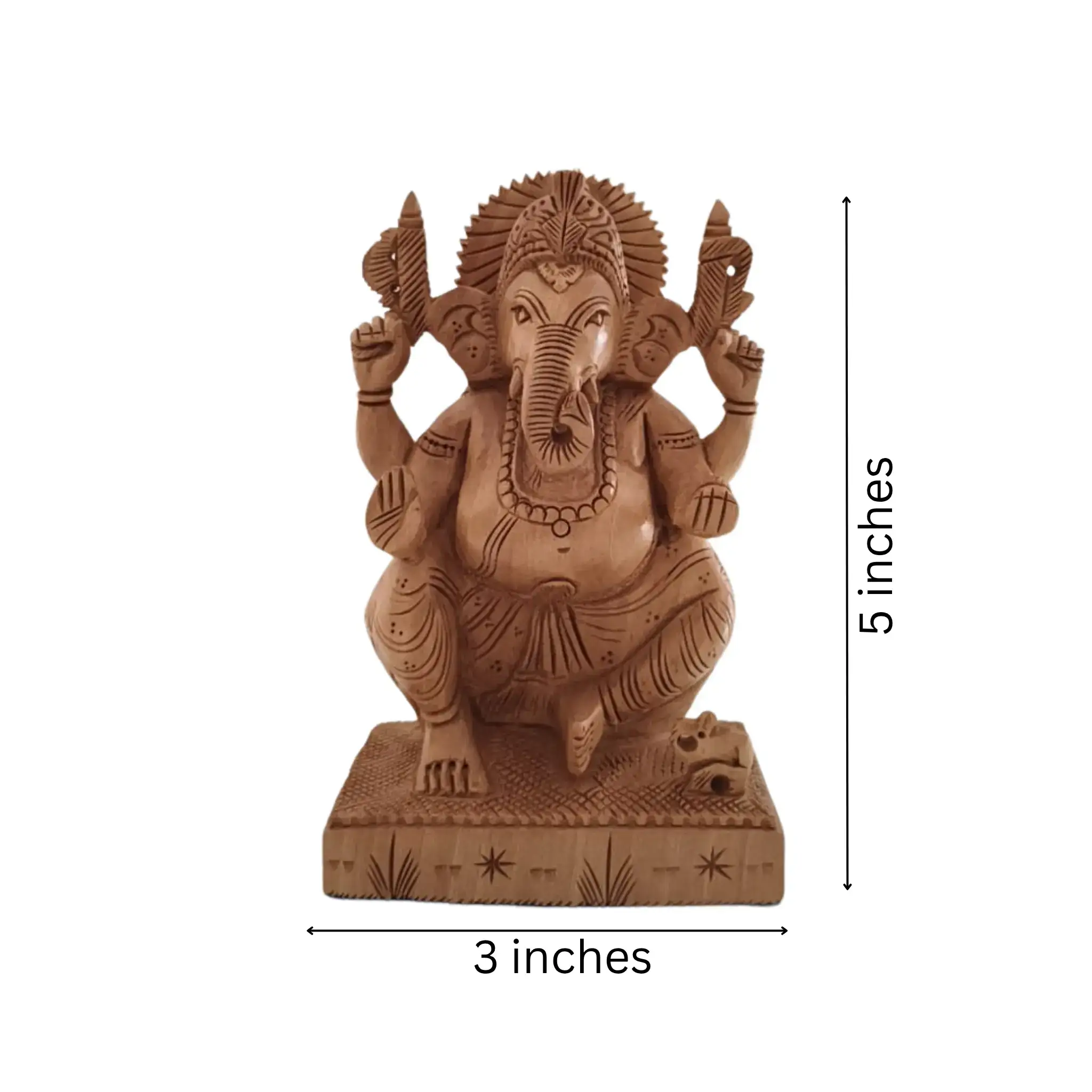 Handcrafted Lord Ganesh Idol with Crown | Decorative Spiritual Art - Image 8