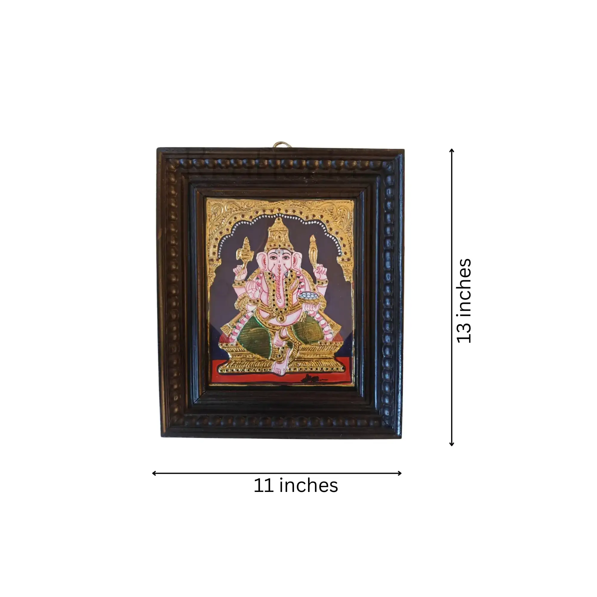 Divine Presence Lord Ganesha Tanjavur Painting Style - Image 3