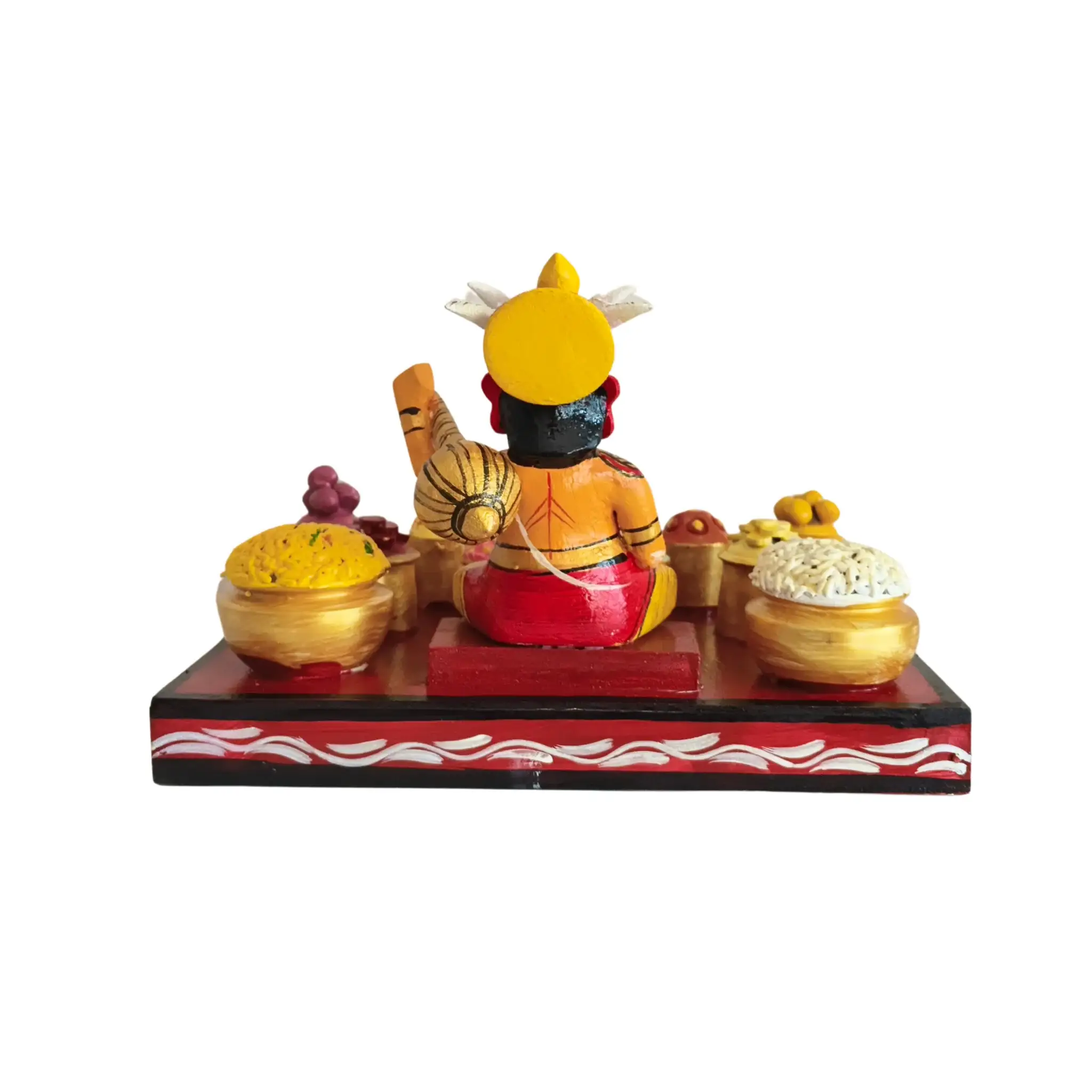 Ghatotkacha Kondapalli Doll with Feast – Traditional Epic Art | Ghatotkach Eating Set - Image 6