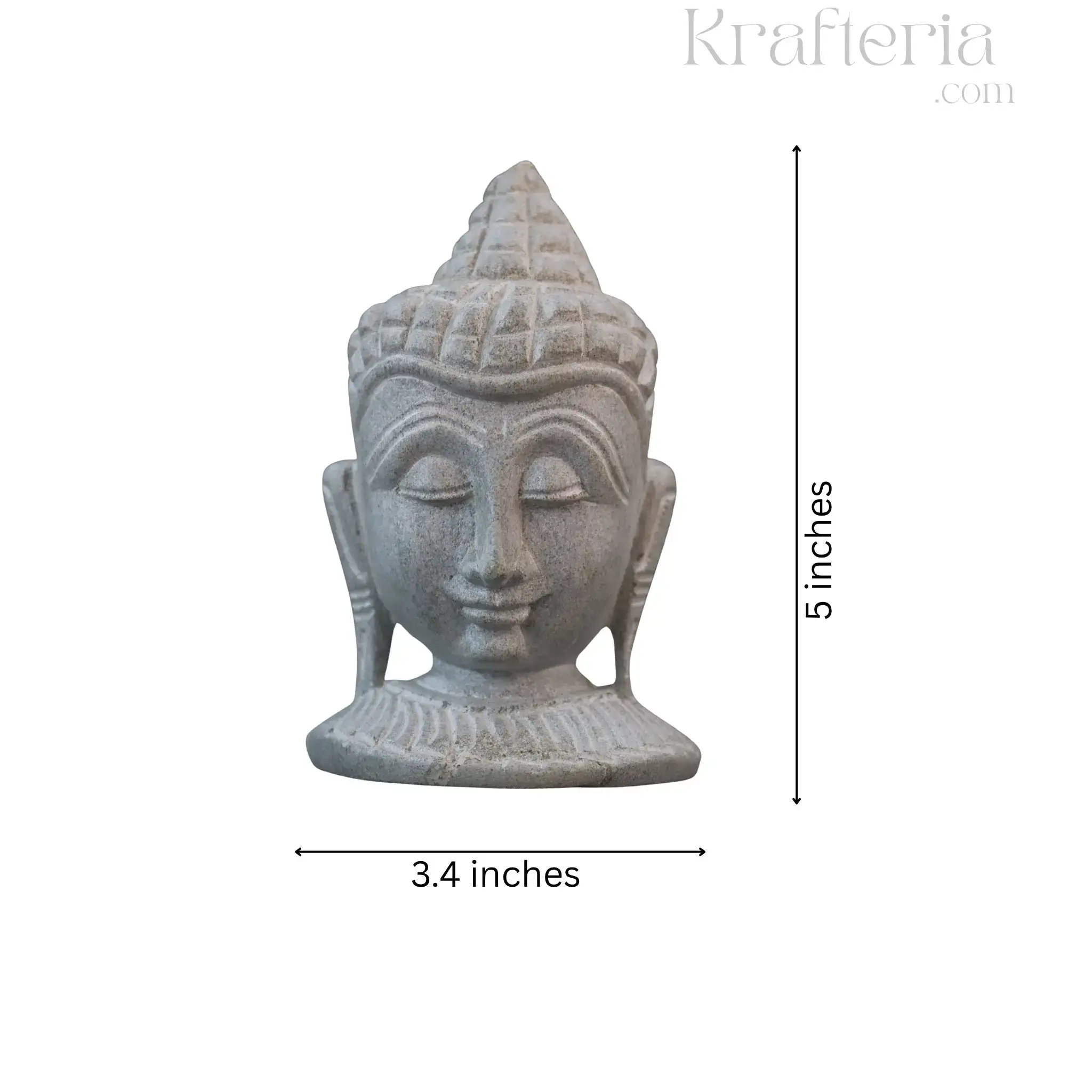 Hand-Carved Buddha Face – Soft Stone Meditation Decor - Image 10